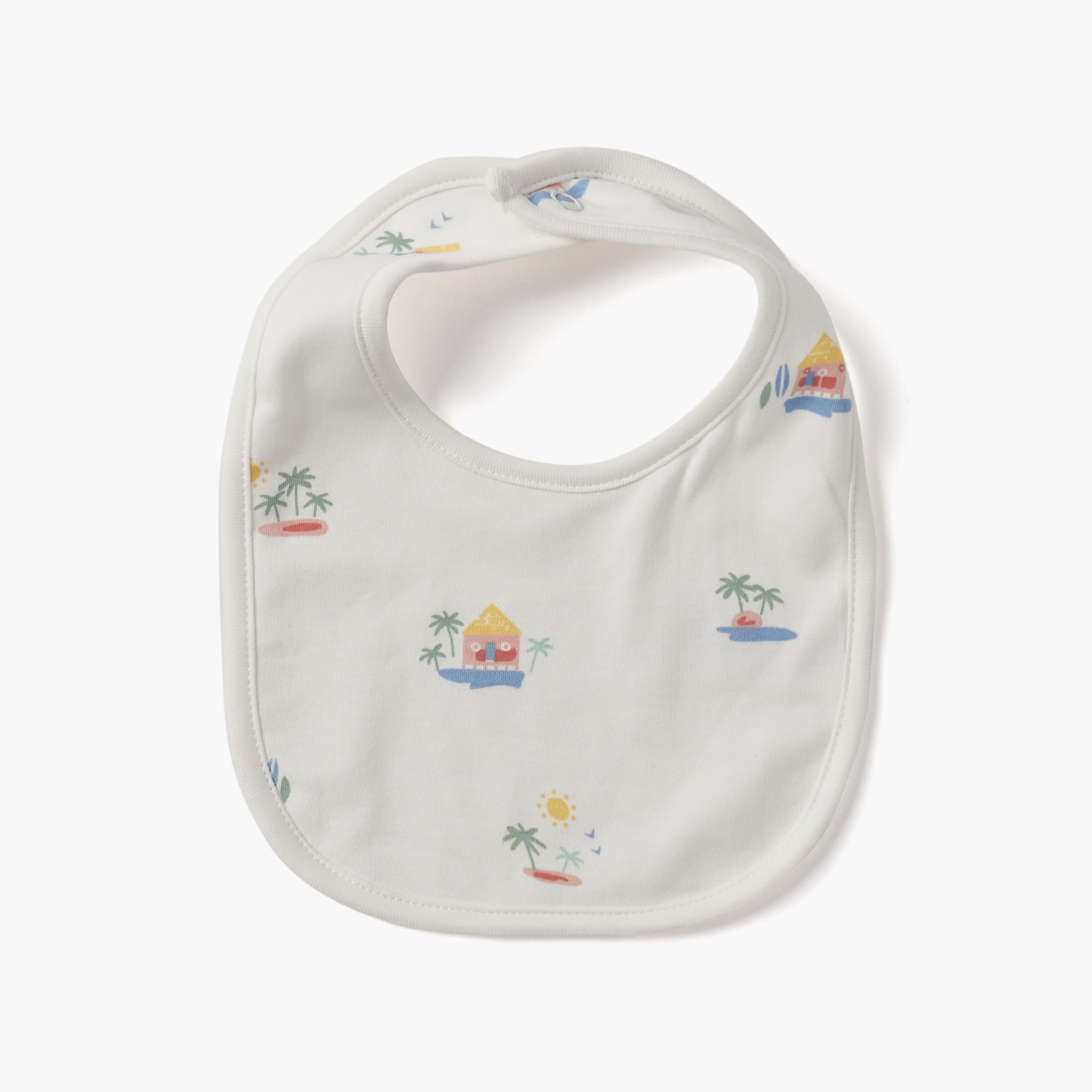 مرايل بطبعات وزر إغلاق كبس من جونيورز - طقم من قطعتين-baby-feeding-bibs-image-3