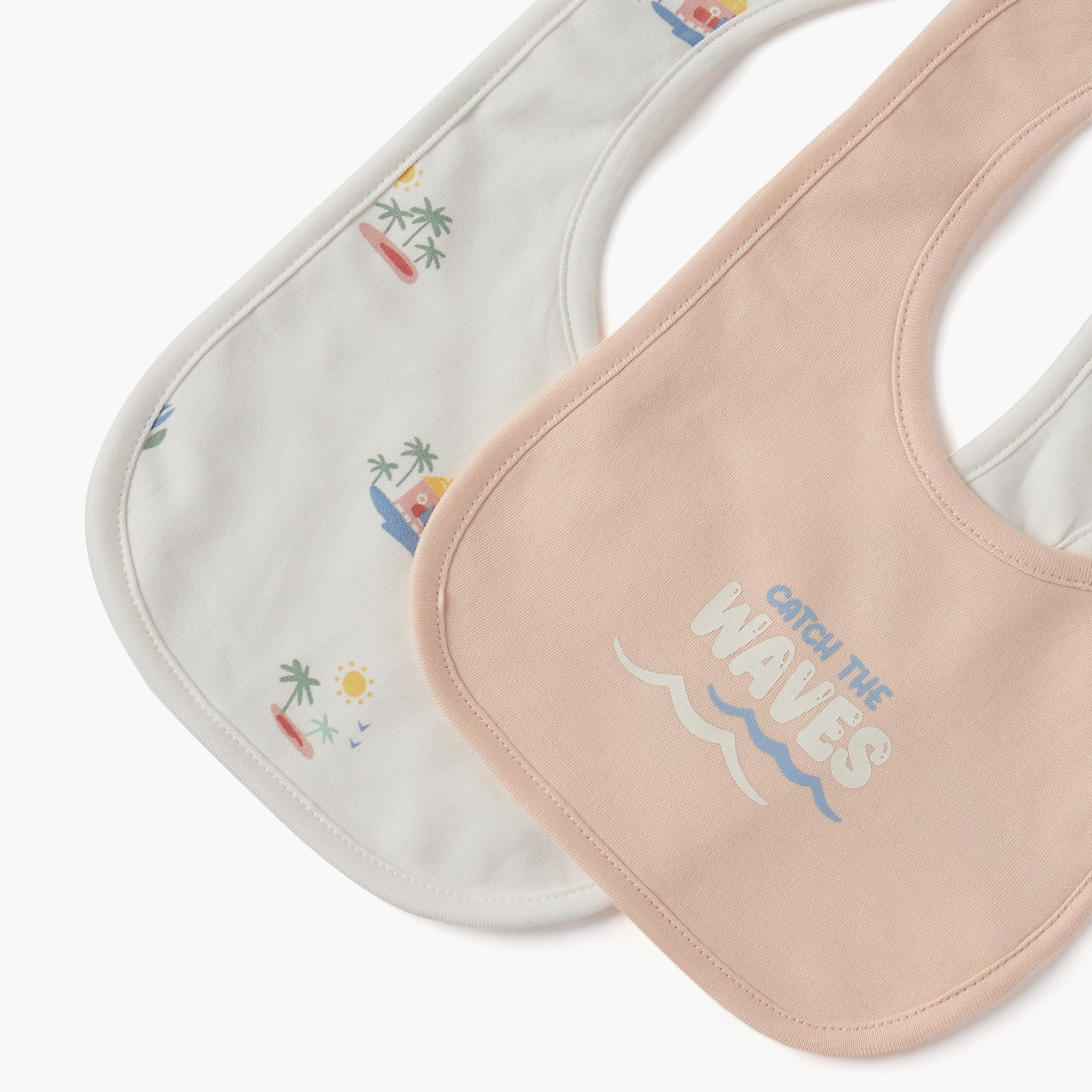 مرايل بطبعات وزر إغلاق كبس من جونيورز - طقم من قطعتين-baby-feeding-bibs-image-5