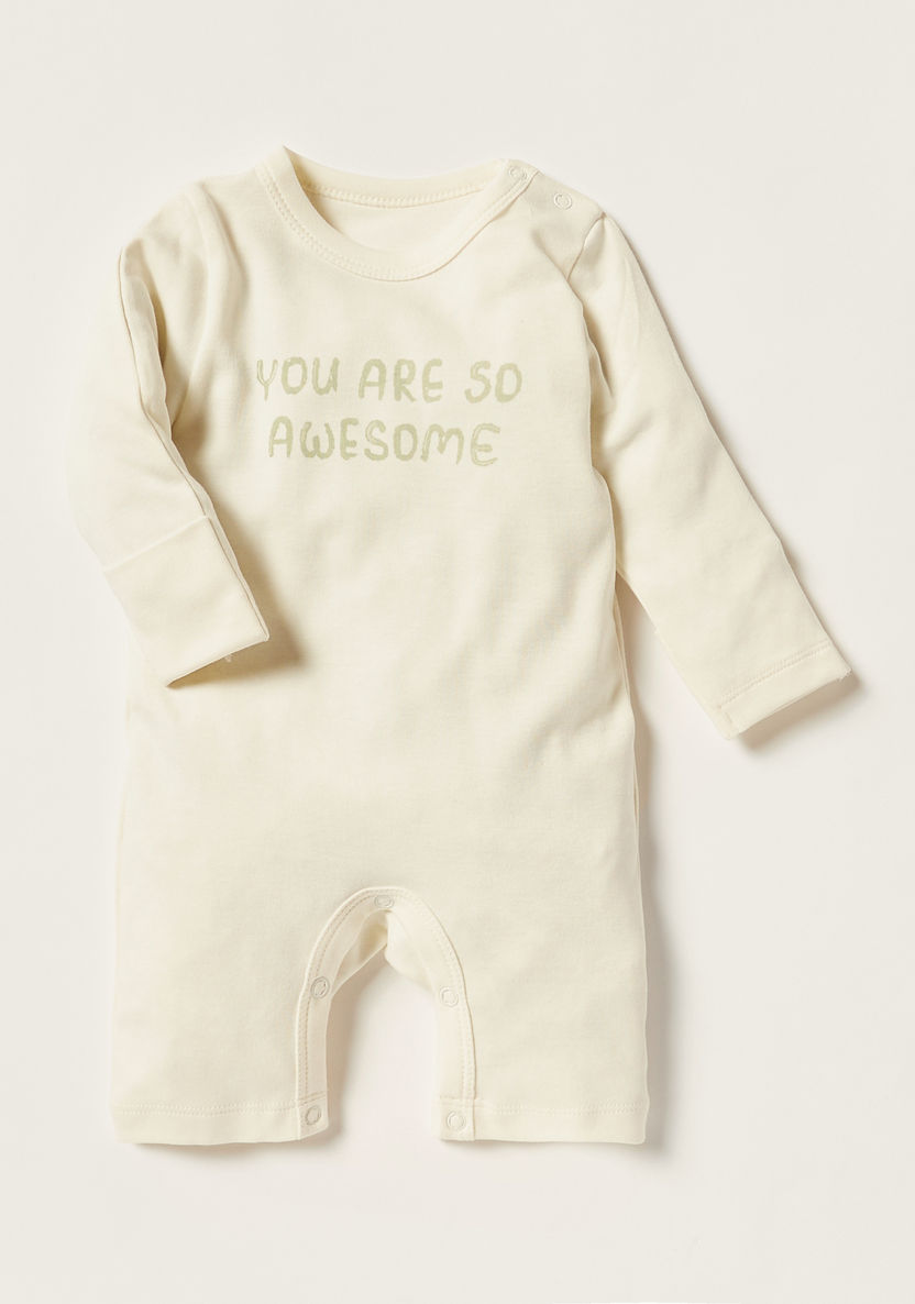 Juniors Printed Long Sleeve Sleepsuit - Set of 3-Sleepsuits-image-3