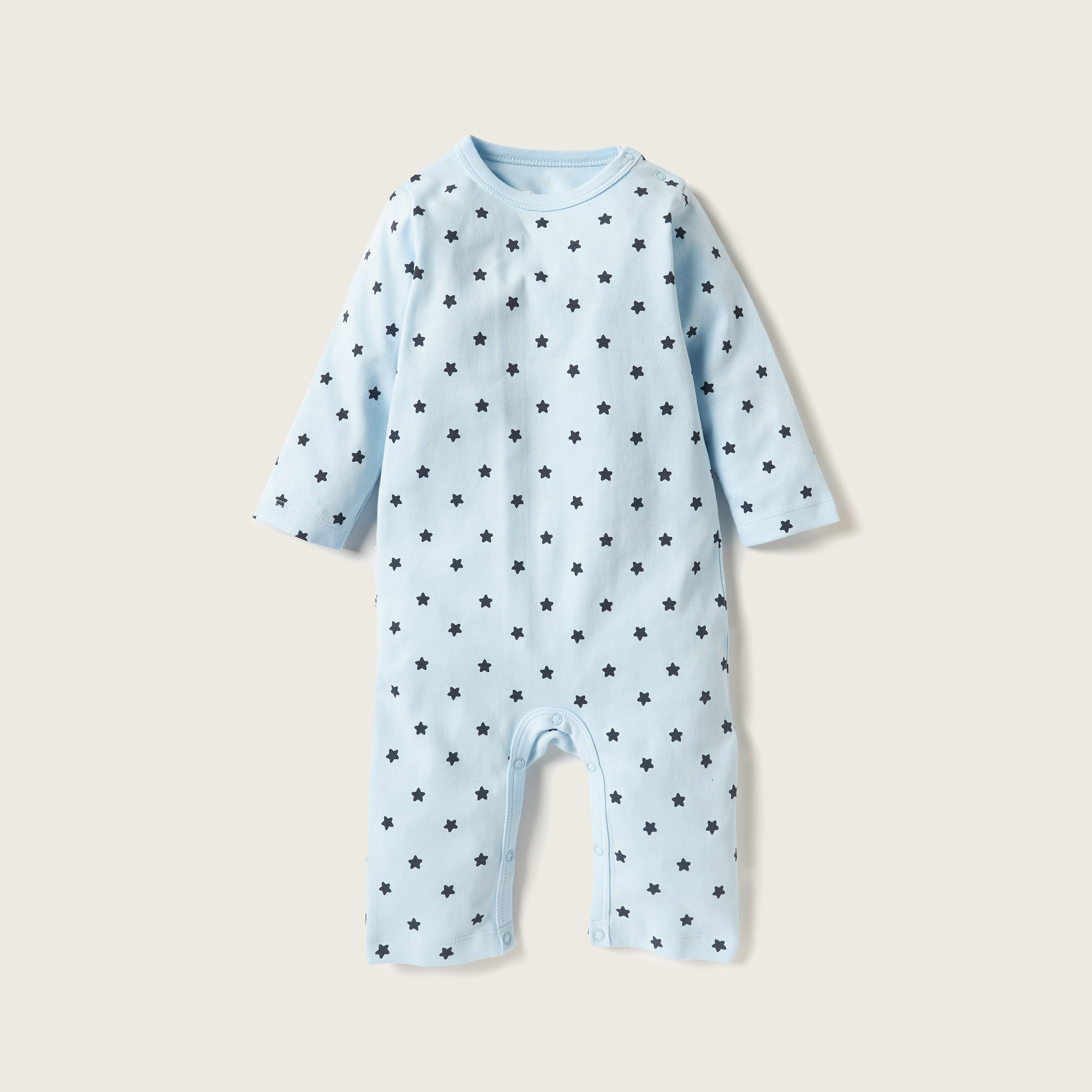 Juniors Printed Romper with Long Sleeves - Set of 3-baby-boys-clothing-nightwear-sleepsuits-image-2