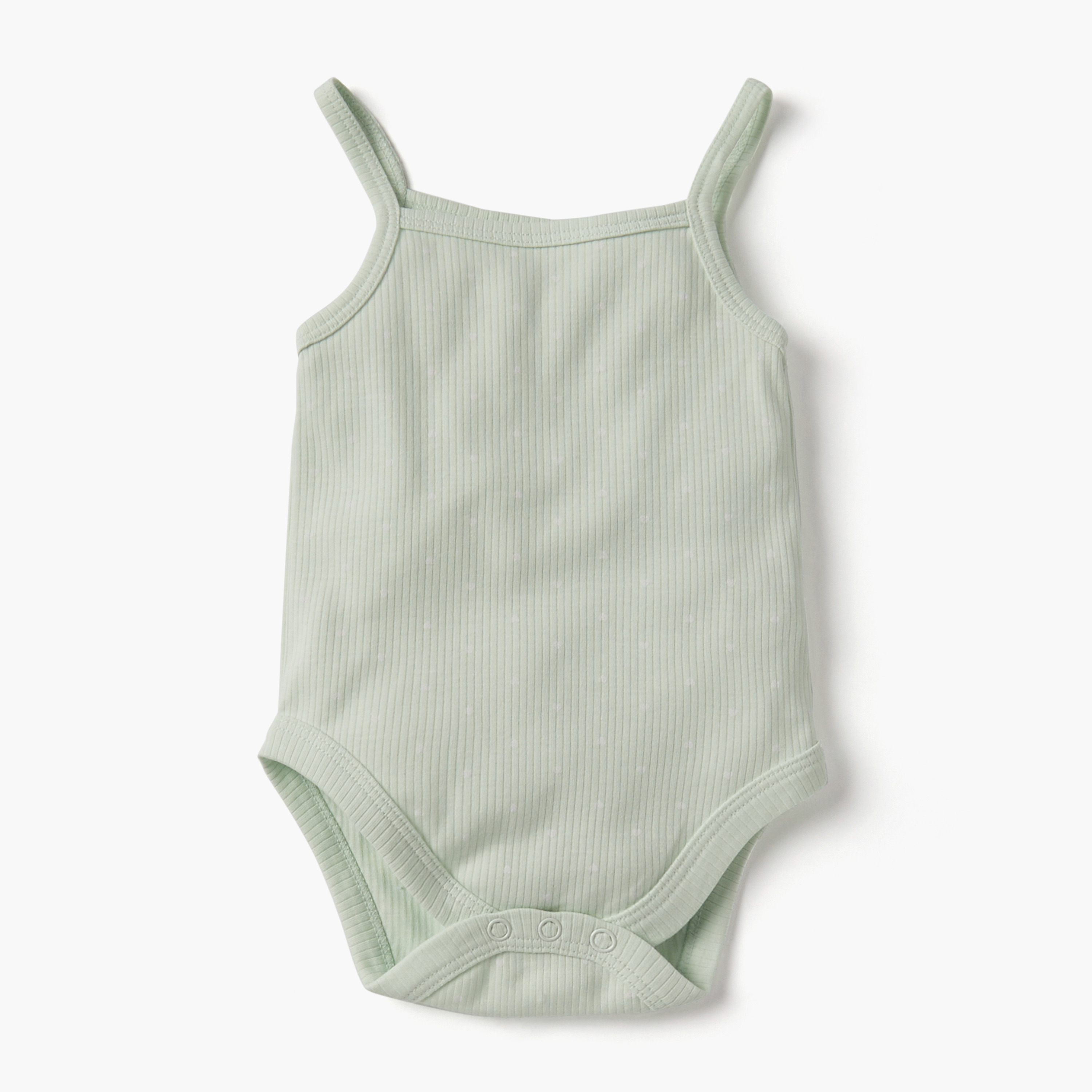 Juniors Printed Strappy Bodysuit with Snap Button Closure - Set of 3-baby-girls-clothing-bodysuits-image-10