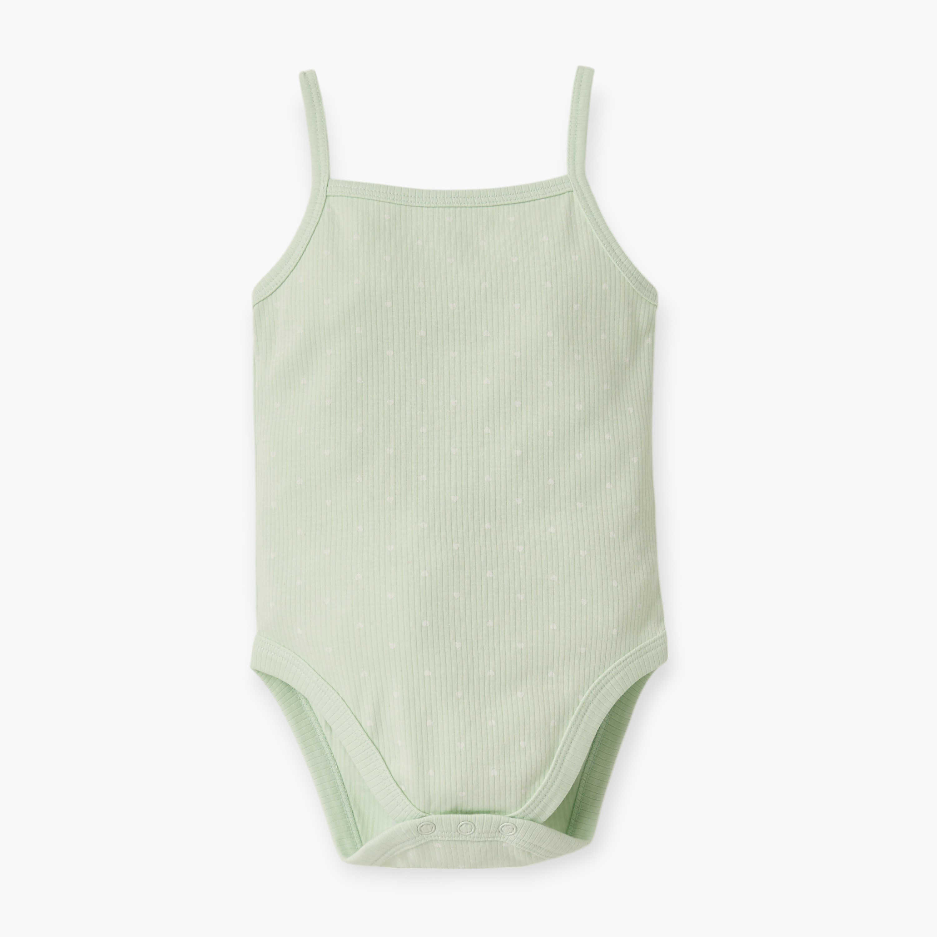 Juniors Printed Strappy Bodysuit with Snap Button Closure - Set of 3-baby-girls-clothing-bodysuits-image-2