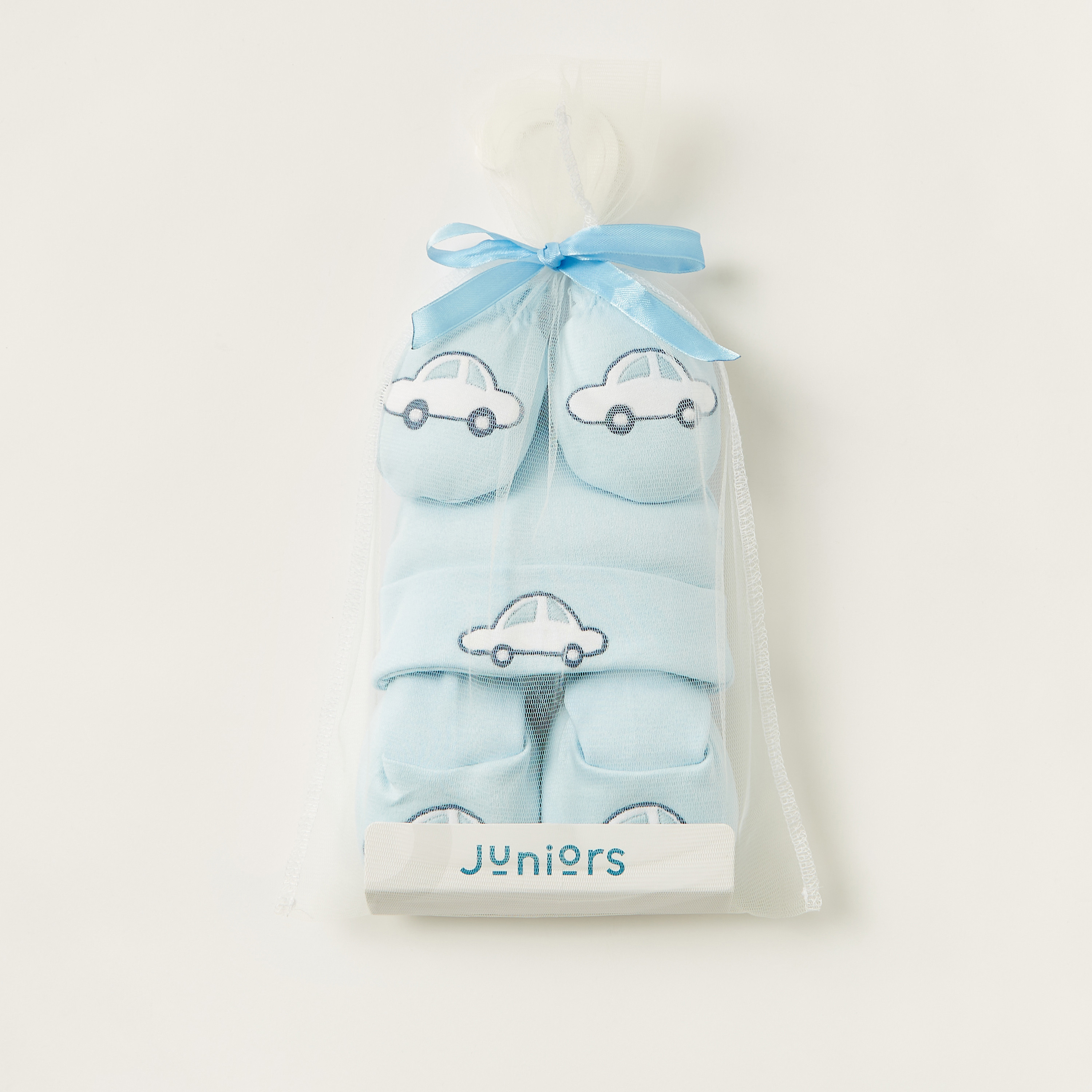 Juniors Embroidered Beanie Cap with Mittens and Booties-baby-boys-accessories-caps-image-6