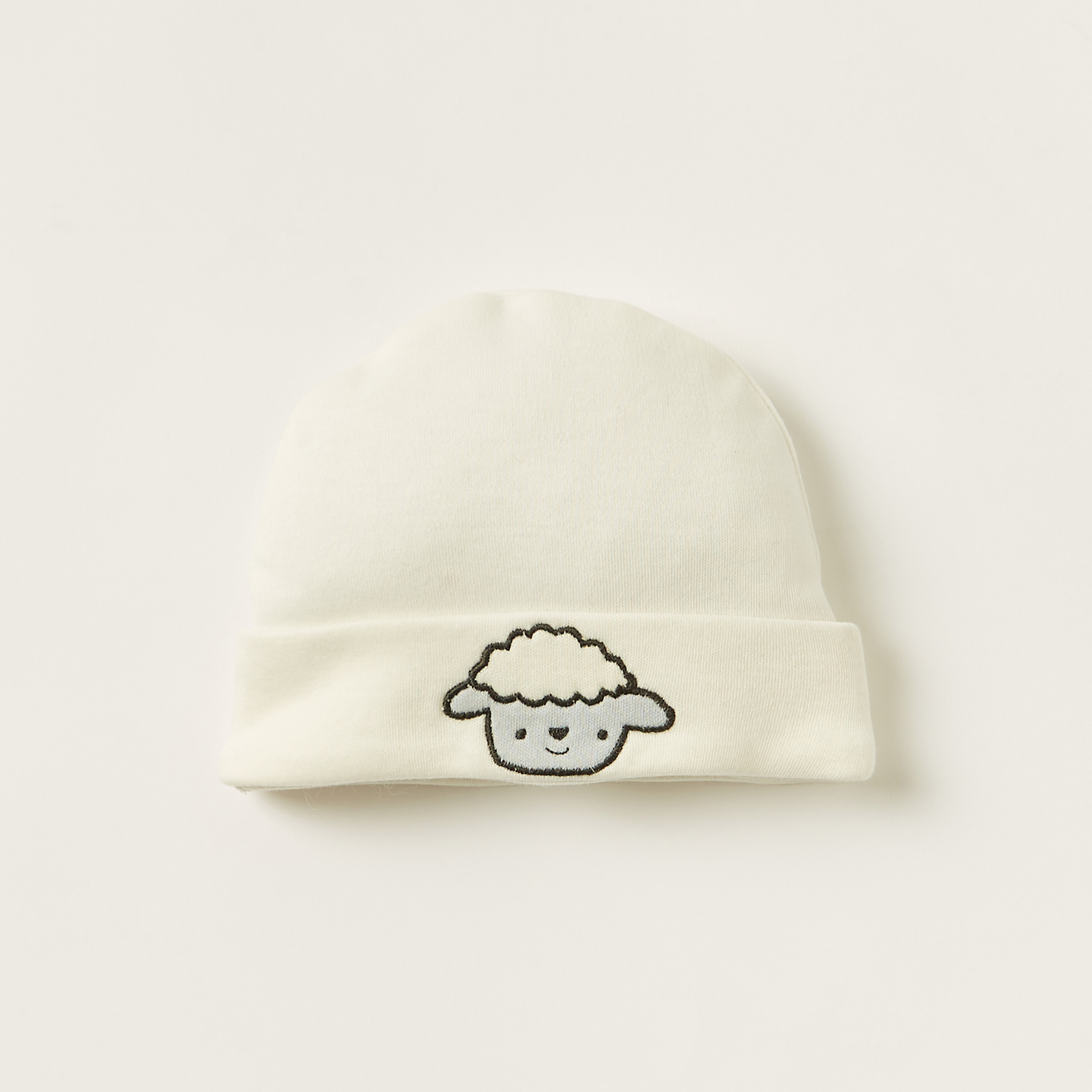 Juniors Embroidered Beanie Cap with Mittens and Booties-baby-boys-accessories-caps-image-2