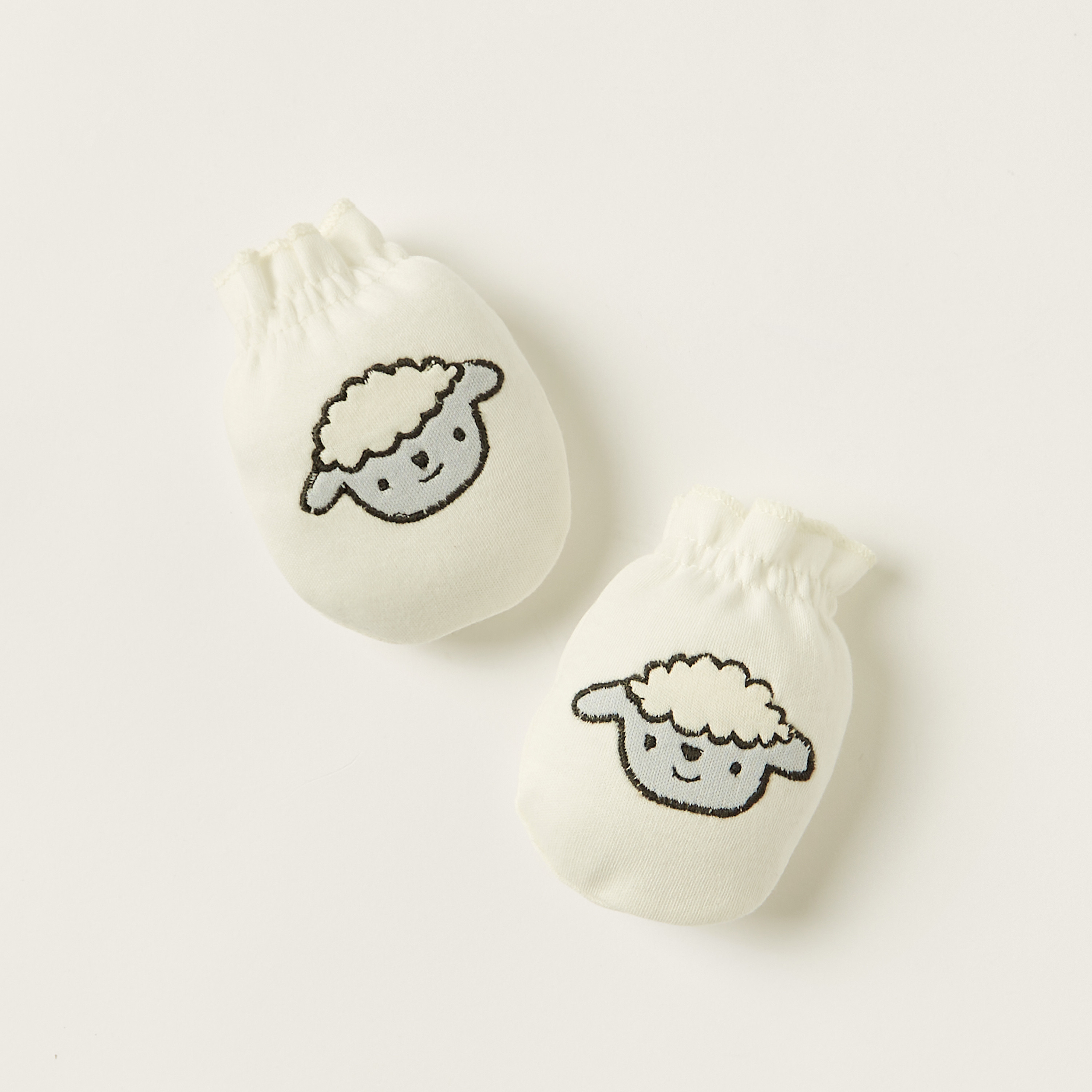 Juniors Embroidered Beanie Cap with Mittens and Booties-baby-boys-accessories-caps-image-3