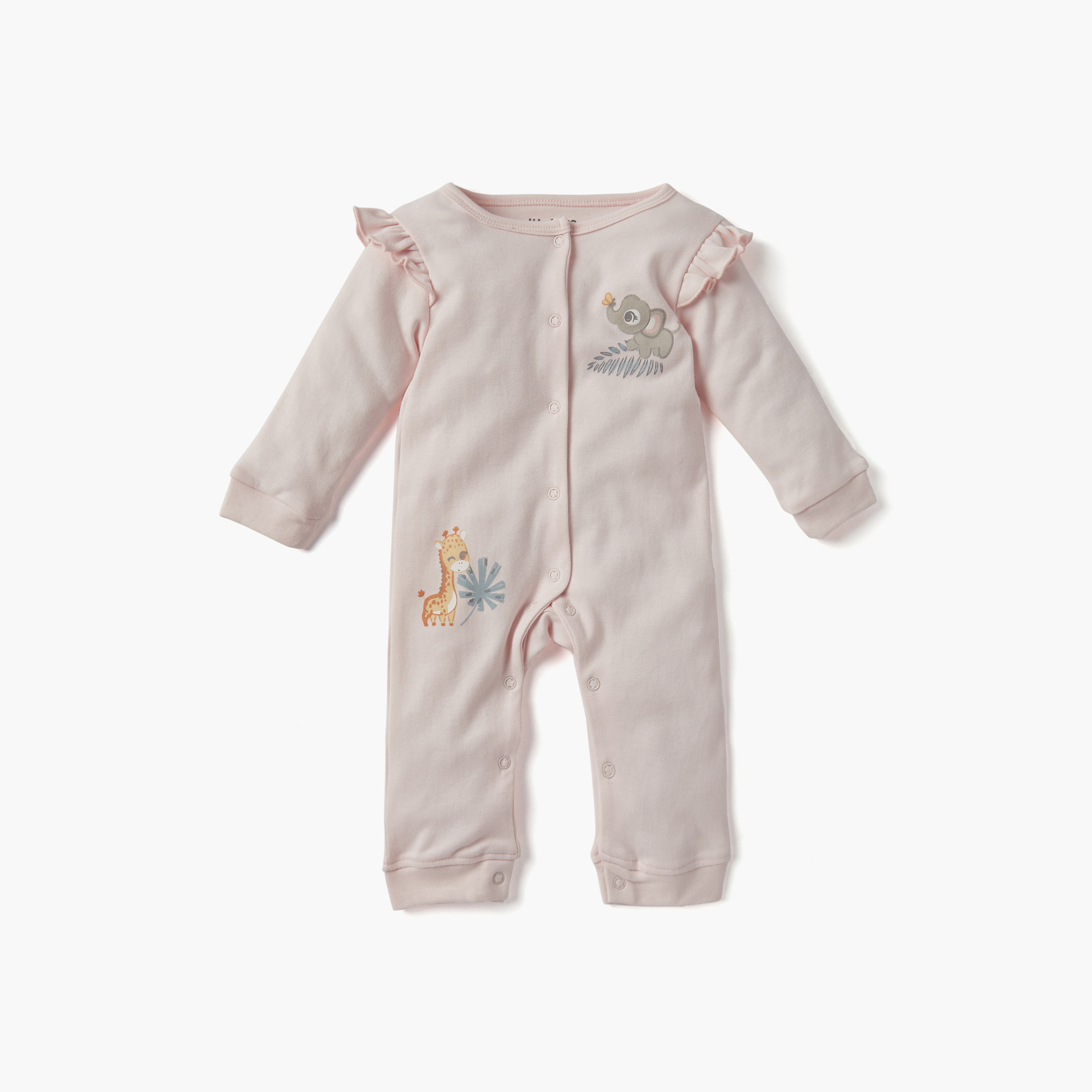 Juniors Animal Print Sleepsuit and Romper Set-baby-girls-clothing-nightwear-sleepsuits-image-2