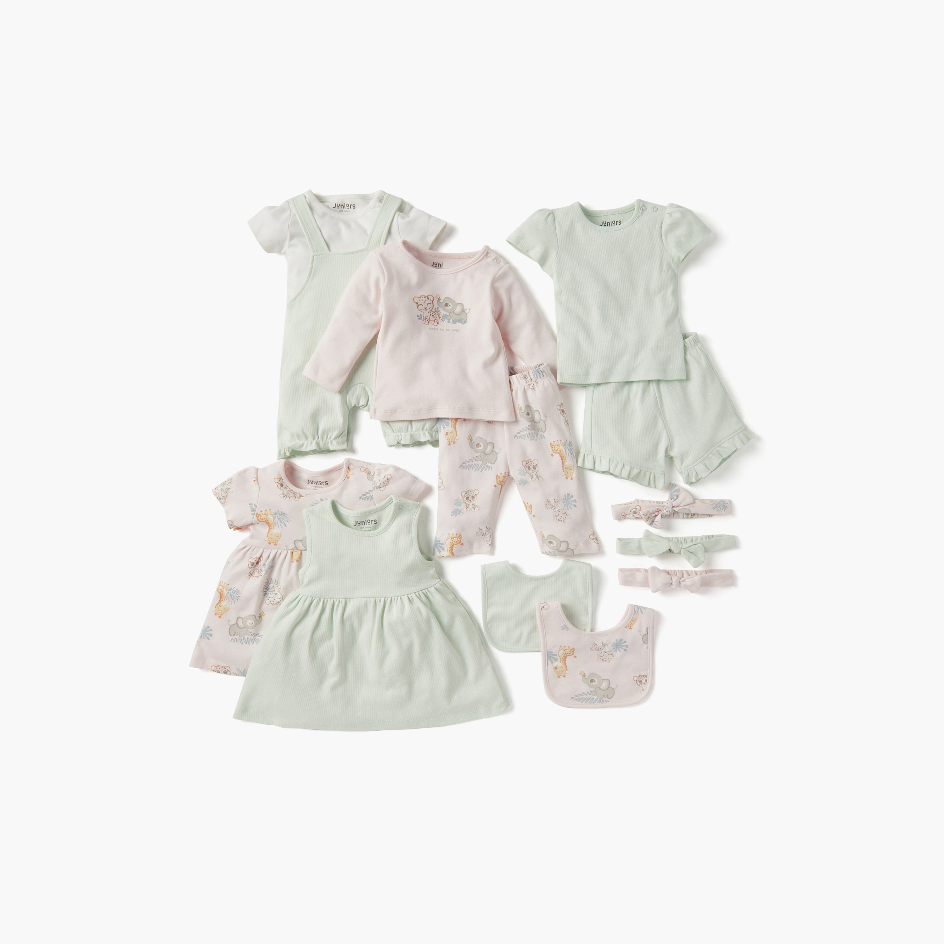 Juniors Animal Print Sleepsuit and Romper Set-baby-girls-clothing-nightwear-sleepsuits-image-6