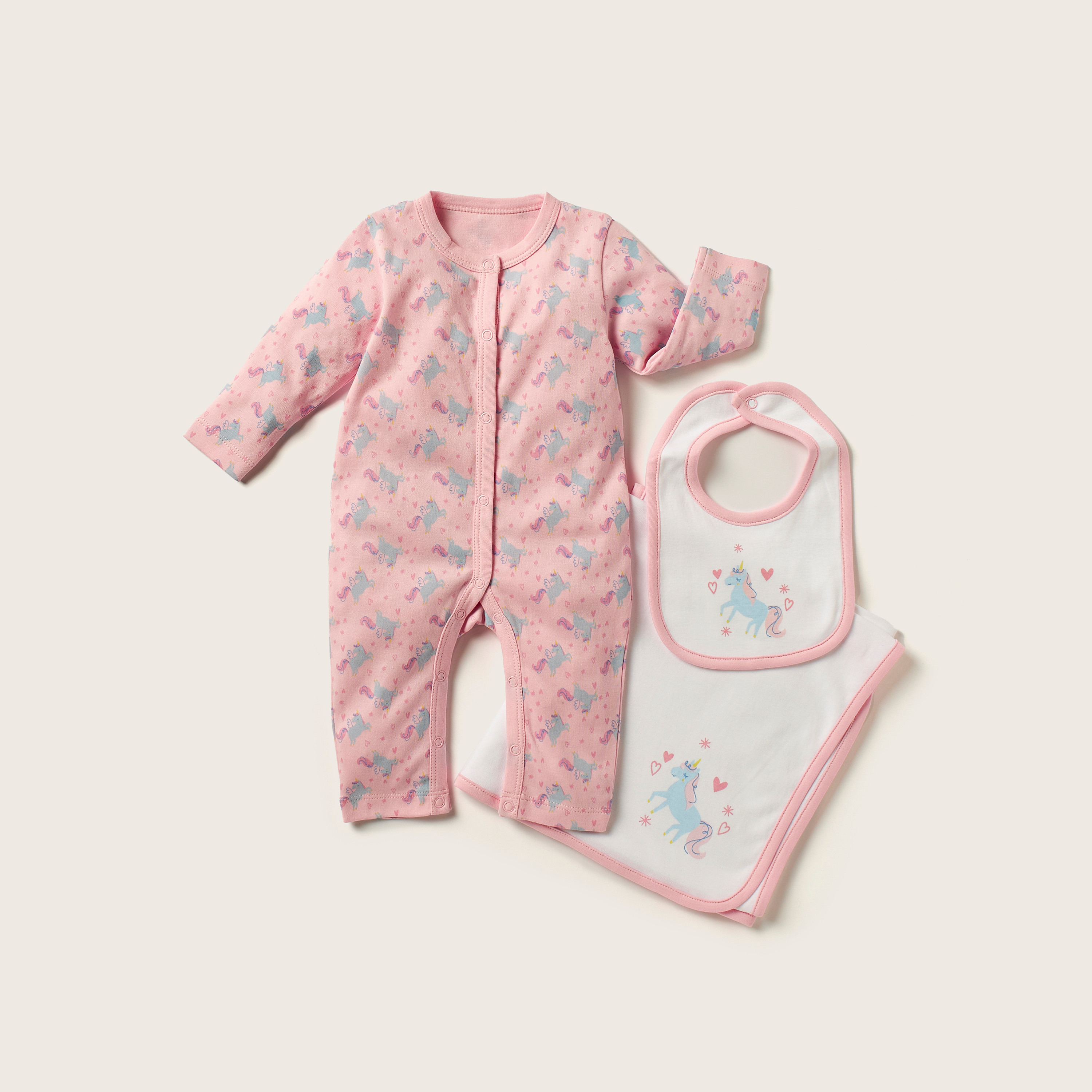 Juniors 3-Piece Unicorn Themed Clothing Set-baby-girls-clothing-nightwear-sleepsuits-image-1