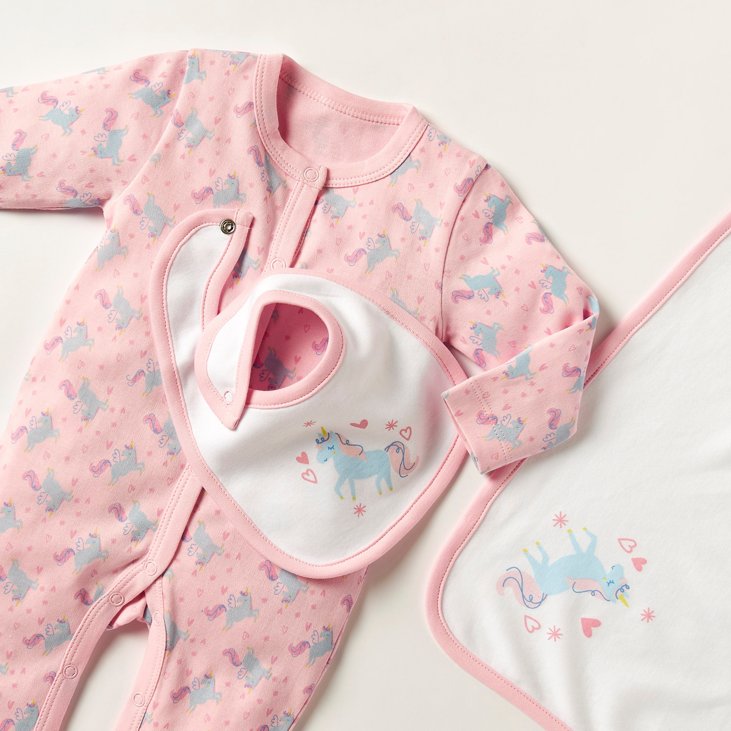 Juniors 3-Piece Unicorn Themed Clothing Set-baby-girls-clothing-nightwear-sleepsuits-image-3