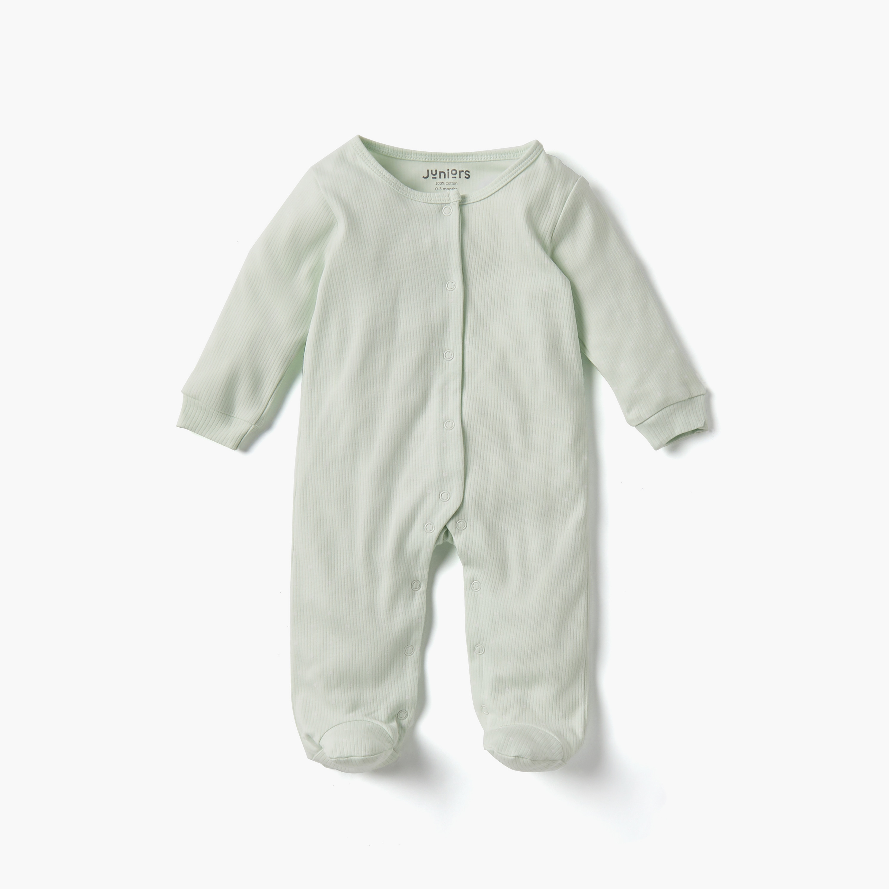 Juniors Assorted Closed Feet Sleepsuit with Buton Closure - Set of 2-baby-girls-clothing-nightwear-sleepsuits-image-2
