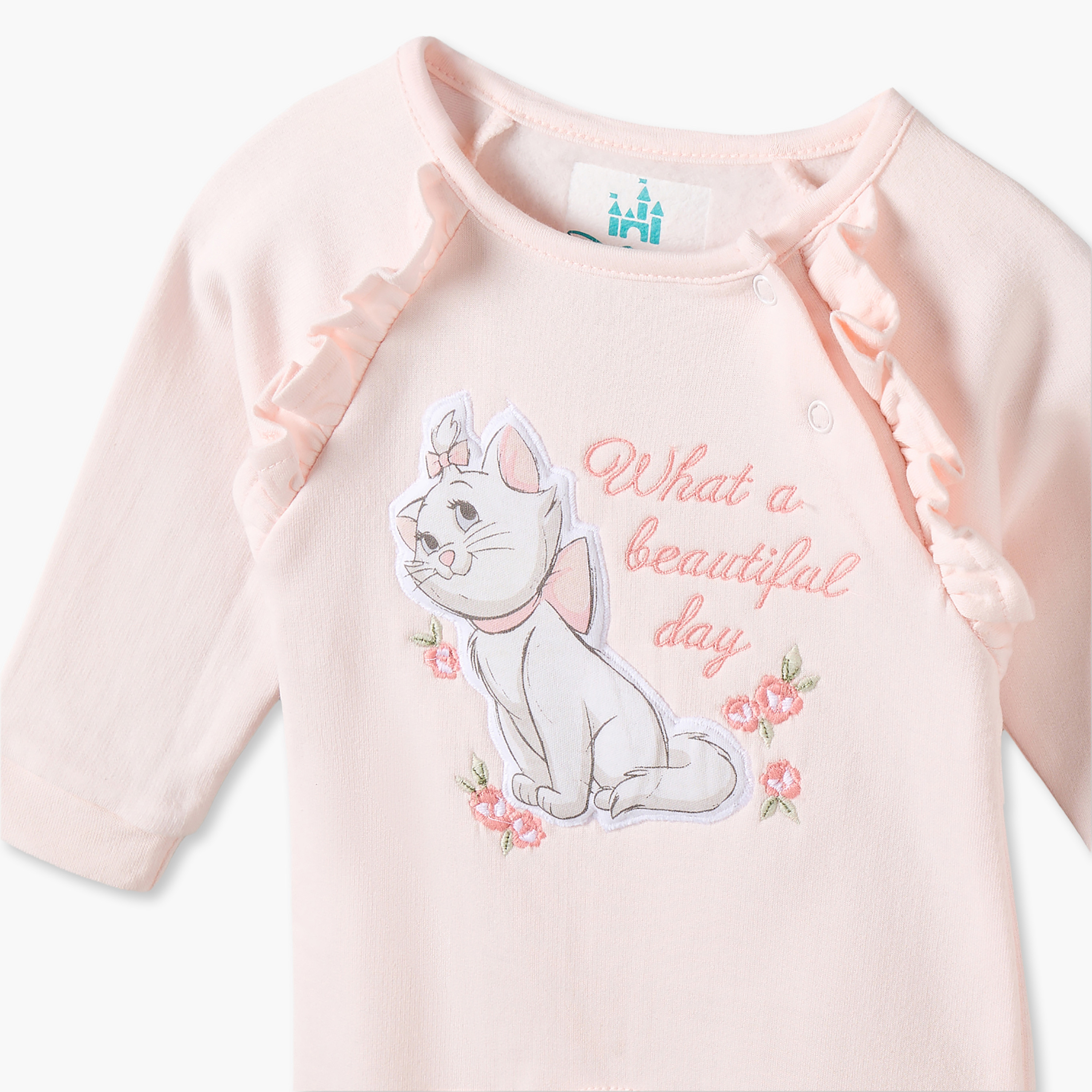 بدلة نوم قطن بياقة ضيقة وأكمام طويلة وزخارف ماري من ديزني-baby-girls-clothing-nightwear-sleepsuits-image-3