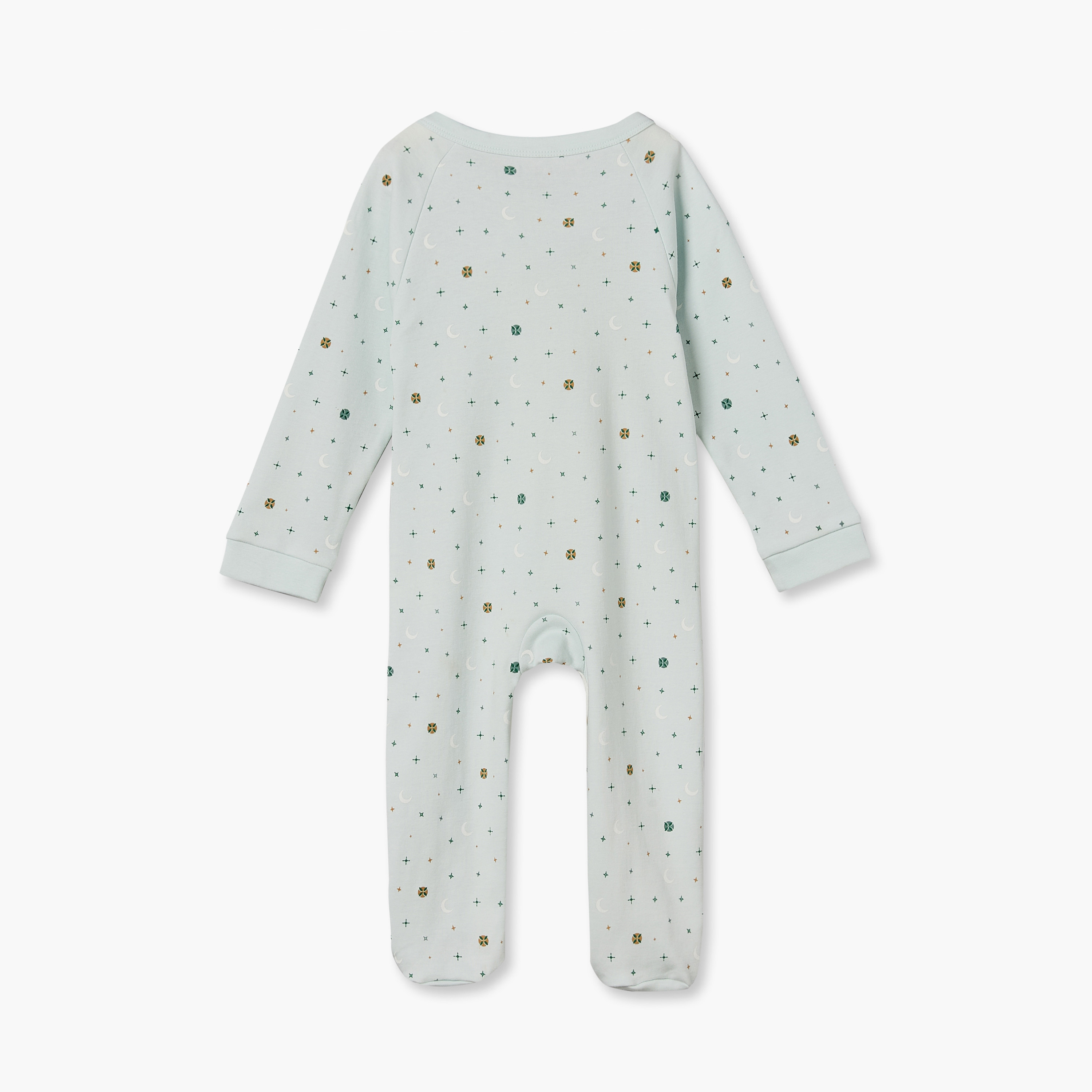 بدلة نوم قطن بياقة مستديرة وأكمام طويلة بطبعة اليوم الوطني السعودي من جونيورز-baby-girls-clothing-nightwear-sleepsuits-image-2