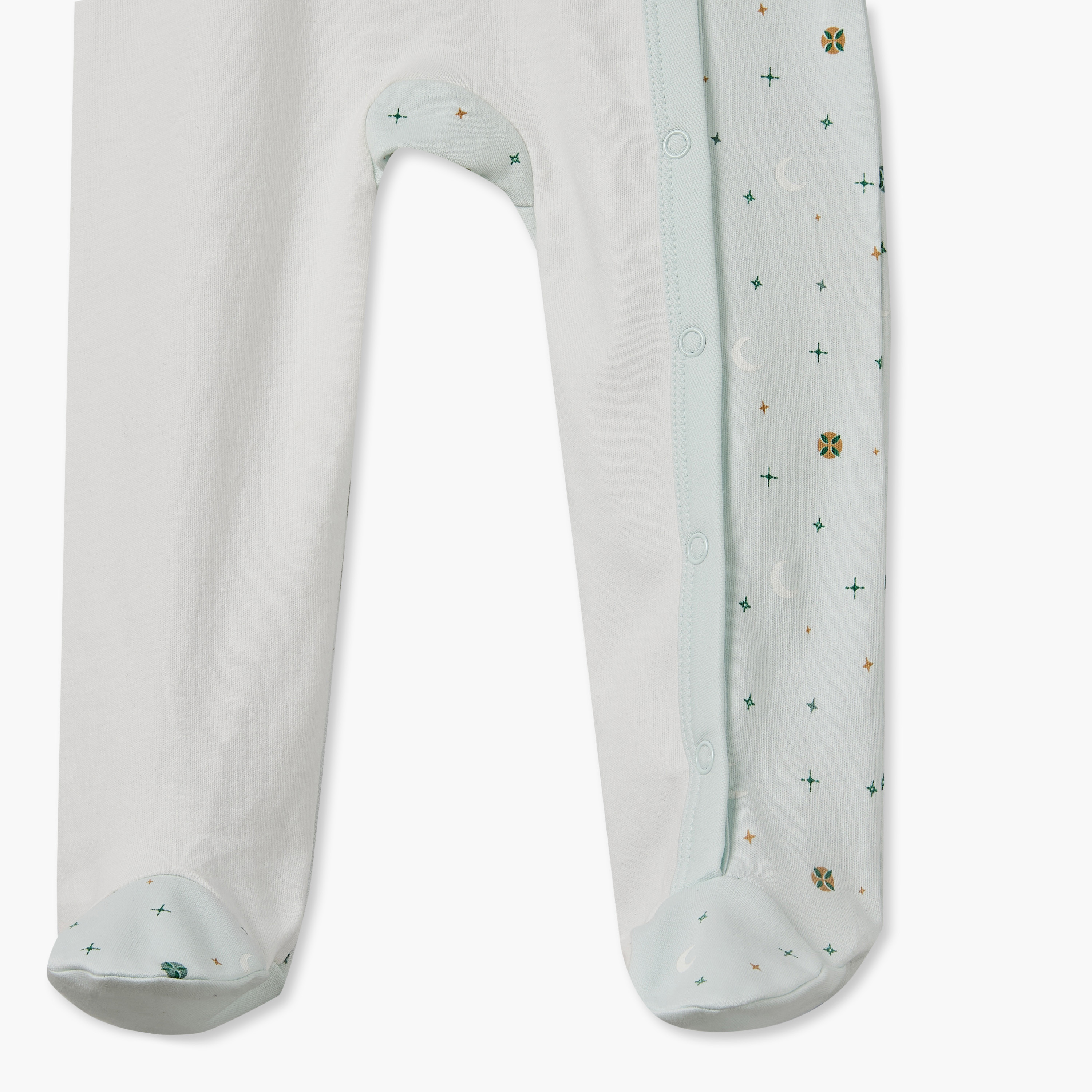 بدلة نوم قطن بياقة مستديرة وأكمام طويلة بطبعة اليوم الوطني السعودي من جونيورز-baby-girls-clothing-nightwear-sleepsuits-image-13