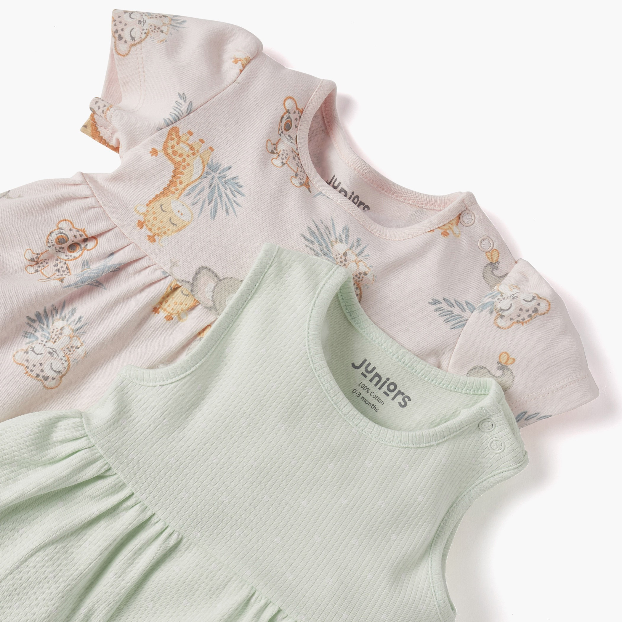 فساتين إيه لاين متنوعة بياقة مستديرة من جونيورز - طقم من قطعتين-baby-girls-clothing-dressesandjumpsuits-image-4
