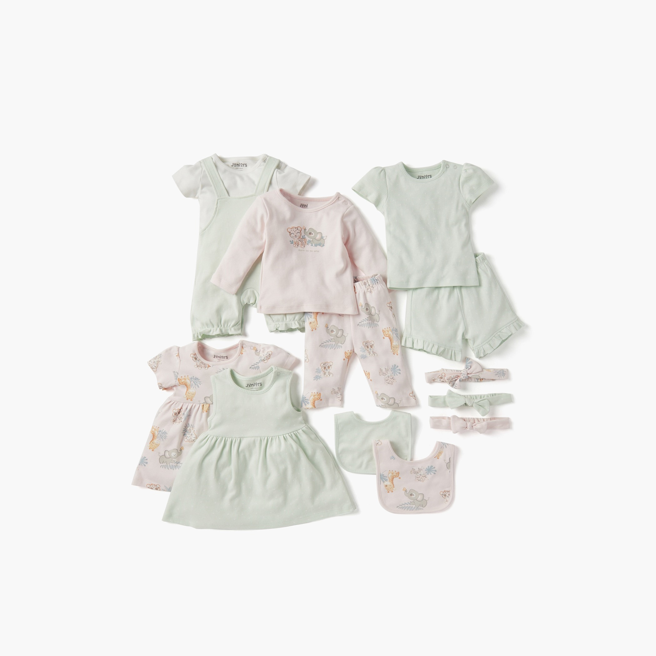 فساتين إيه لاين متنوعة بياقة مستديرة من جونيورز - طقم من قطعتين-baby-girls-clothing-dressesandjumpsuits-image-6