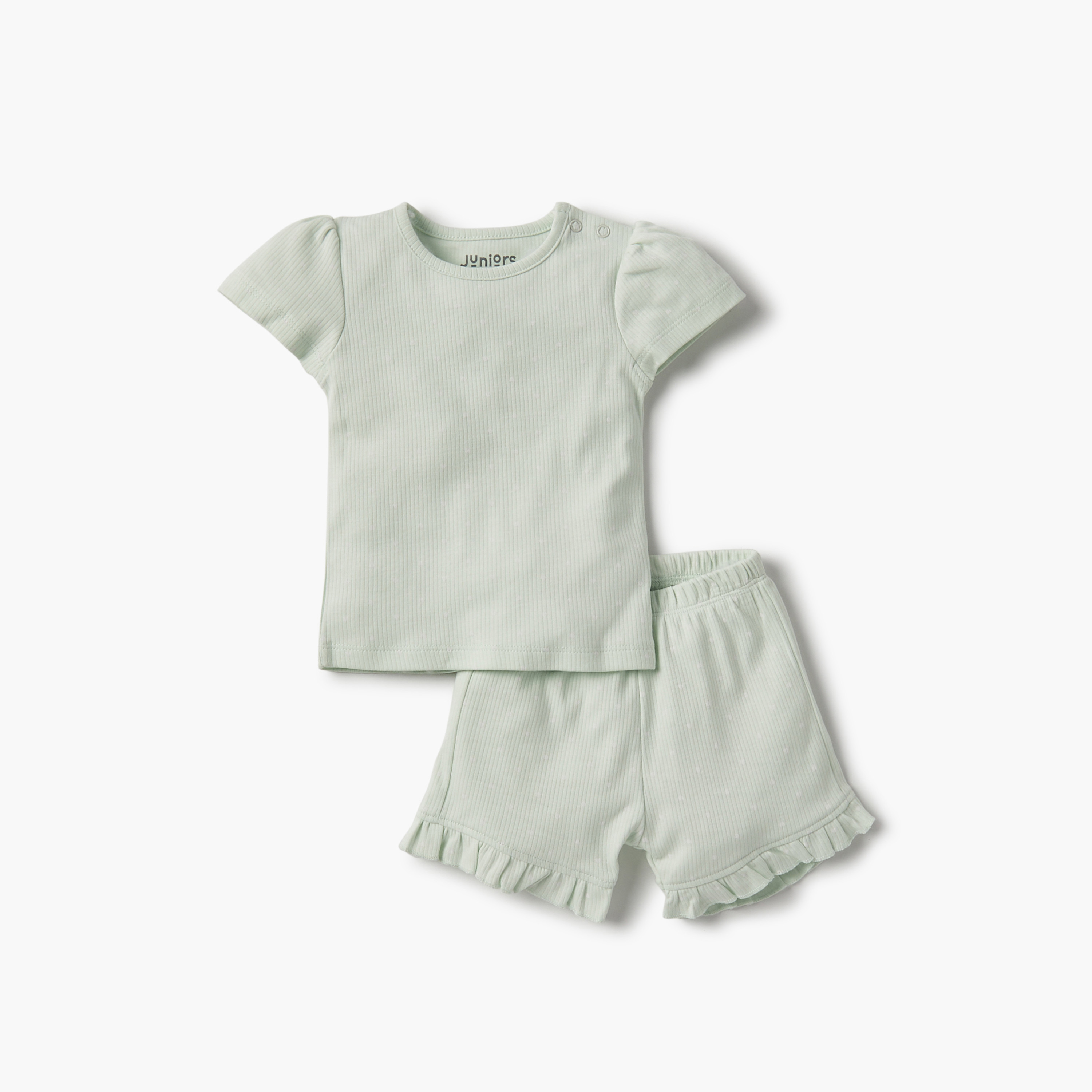 Juniors Assorted T-shirt with Pyjama - Set of 2-baby-girls-clothing-nightwear-pyjamasets-image-3