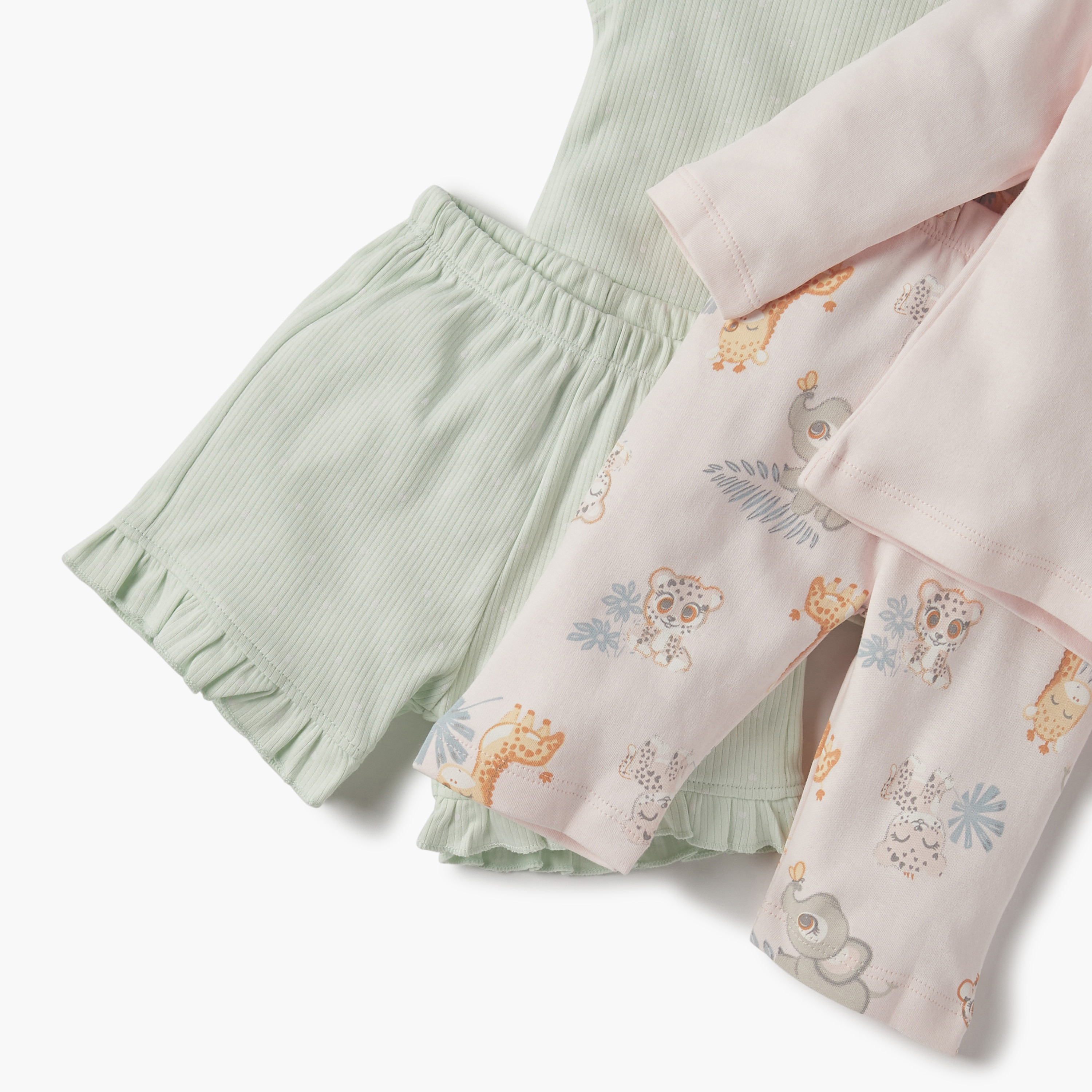 Juniors Assorted T-shirt with Pyjama - Set of 2-baby-girls-clothing-nightwear-pyjamasets-image-5