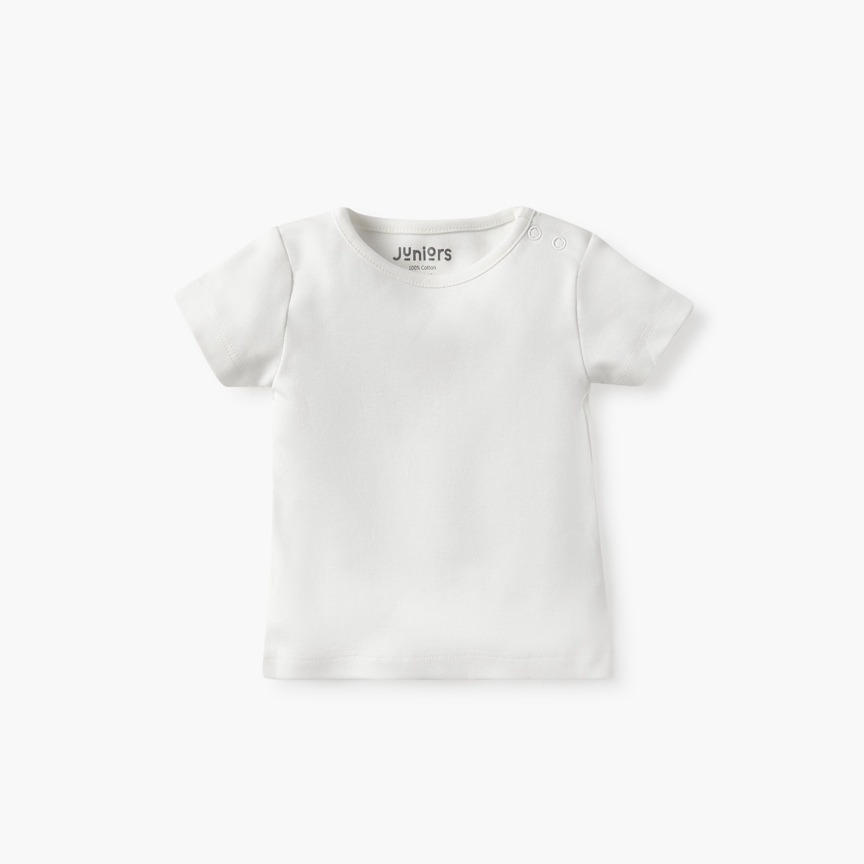 Juniors Polka Dot Print Dungaree with Short Sleeves T-shirt-baby-girls-clothing-rompers-image-2