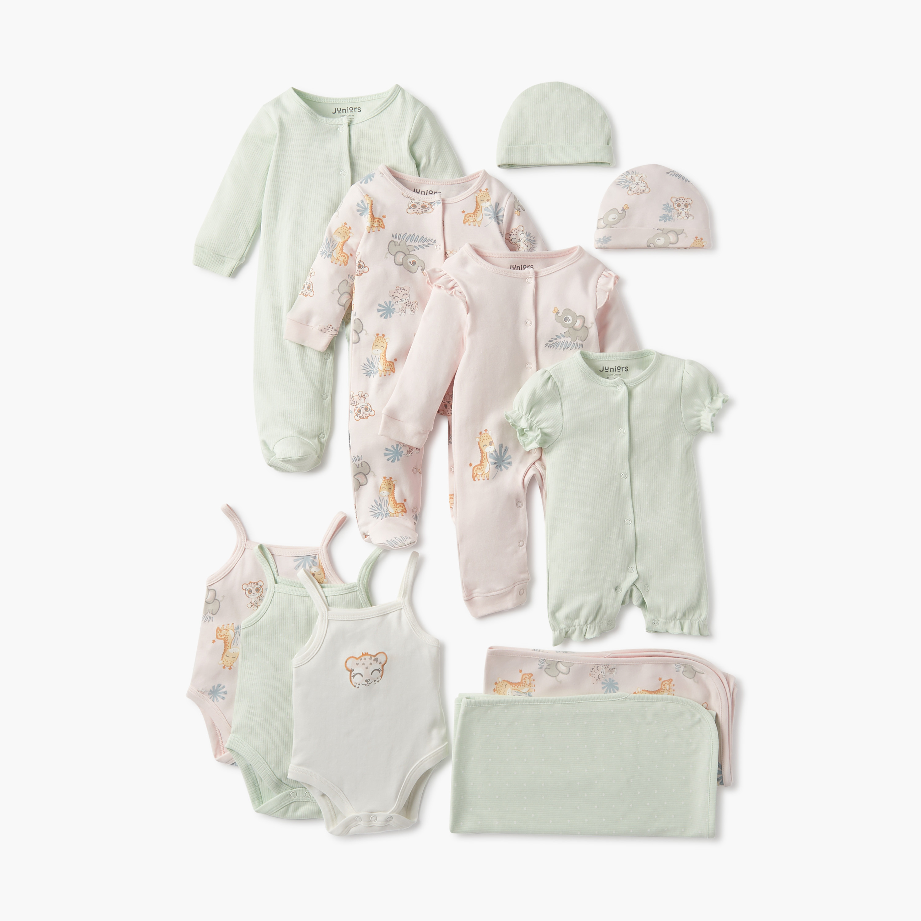 Juniors Polka Dot Print Dungaree with Short Sleeves T-shirt-baby-girls-clothing-rompers-image-7