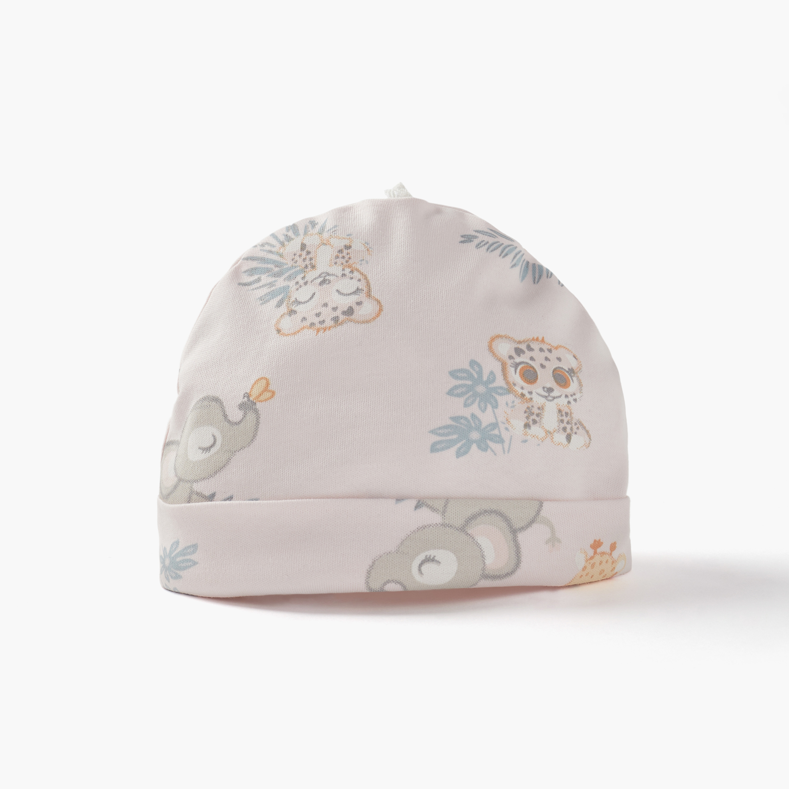 Juniors Printed Beanie Cap - Set of 2-baby-girls-accessories-caps-image-3