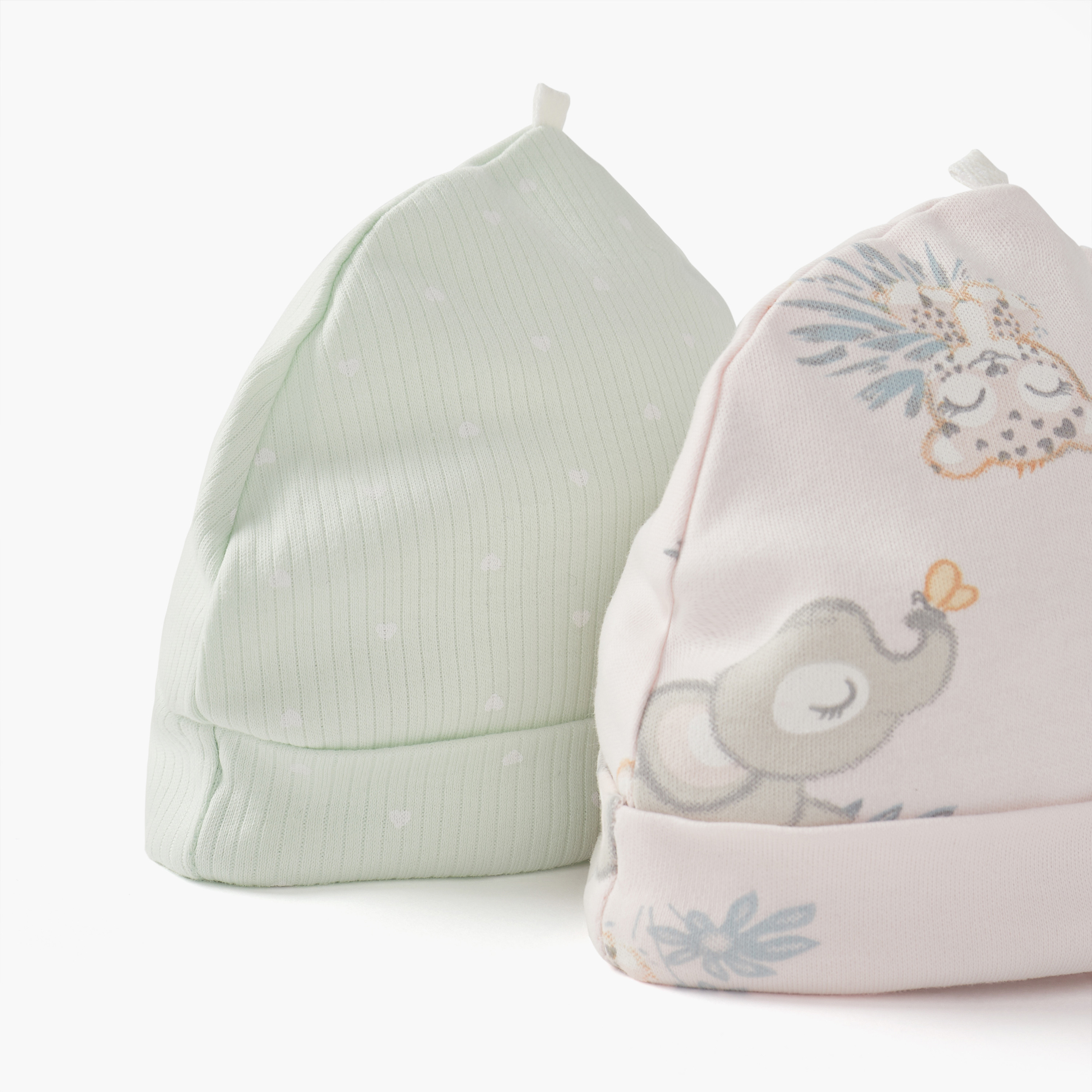 Juniors Printed Beanie Cap - Set of 2-baby-girls-accessories-caps-image-6