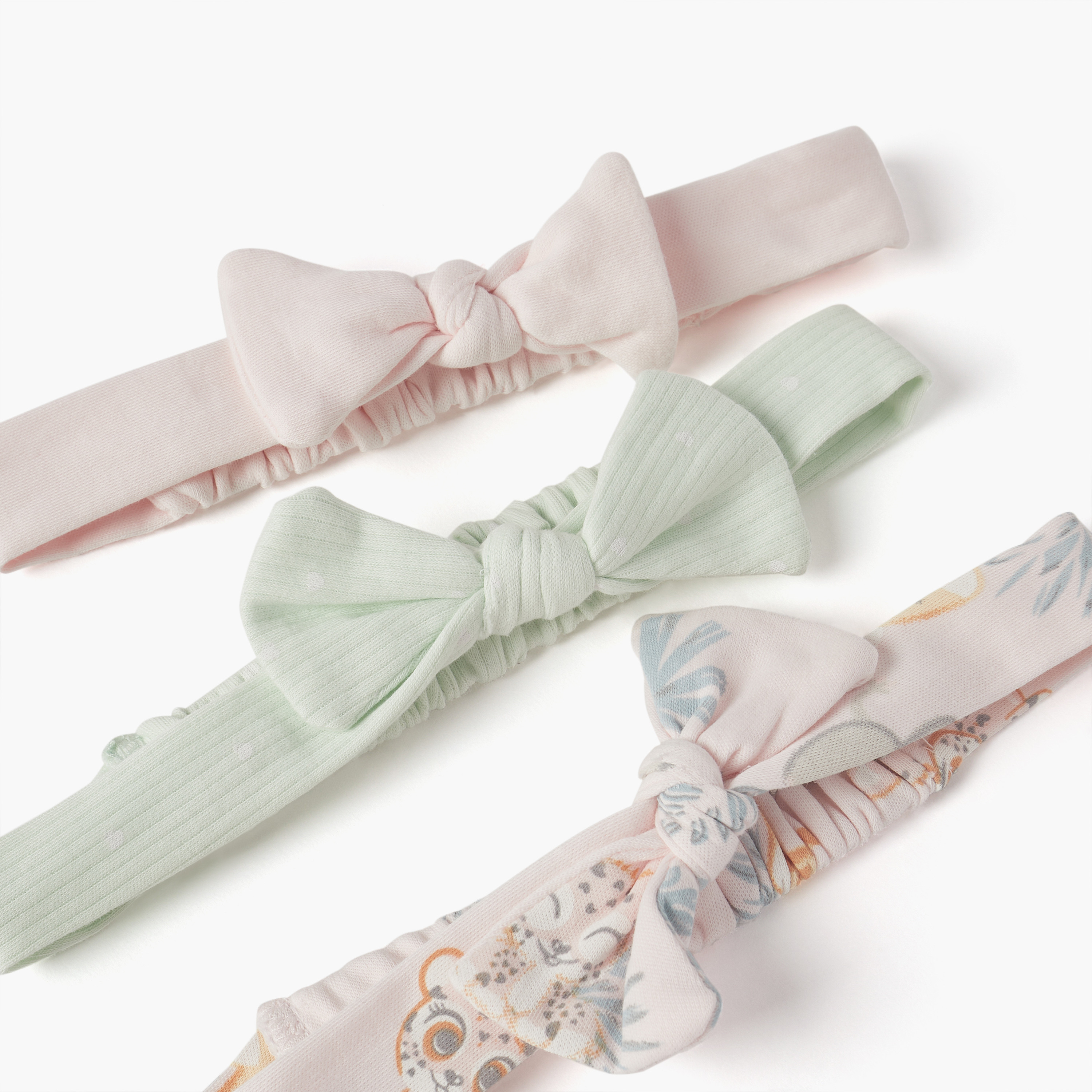 شرائط رأس بزخارف فيونكة وطبعات من جونيورز- طقم من 3 قطع-baby-girls-accessories-hairaccessories-image-5