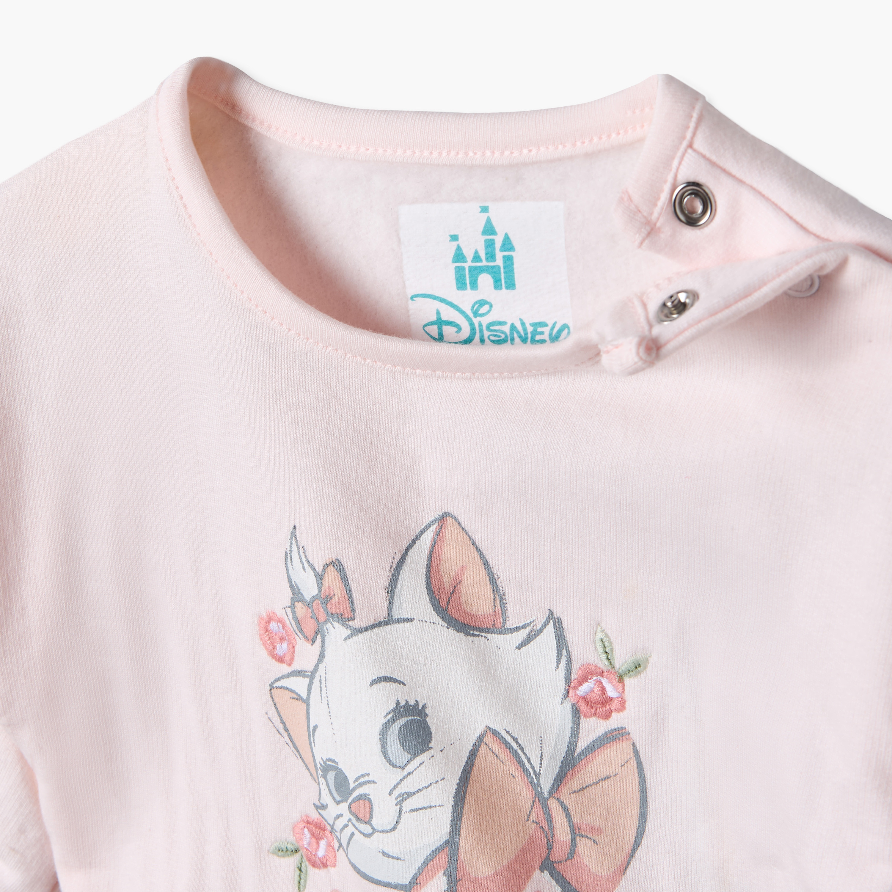 Juniors Cotton Crew Neck Long Sleeves Pyjama Set with Marie Print-baby-girls-clothing-winterwear-pyjamasets-image-6