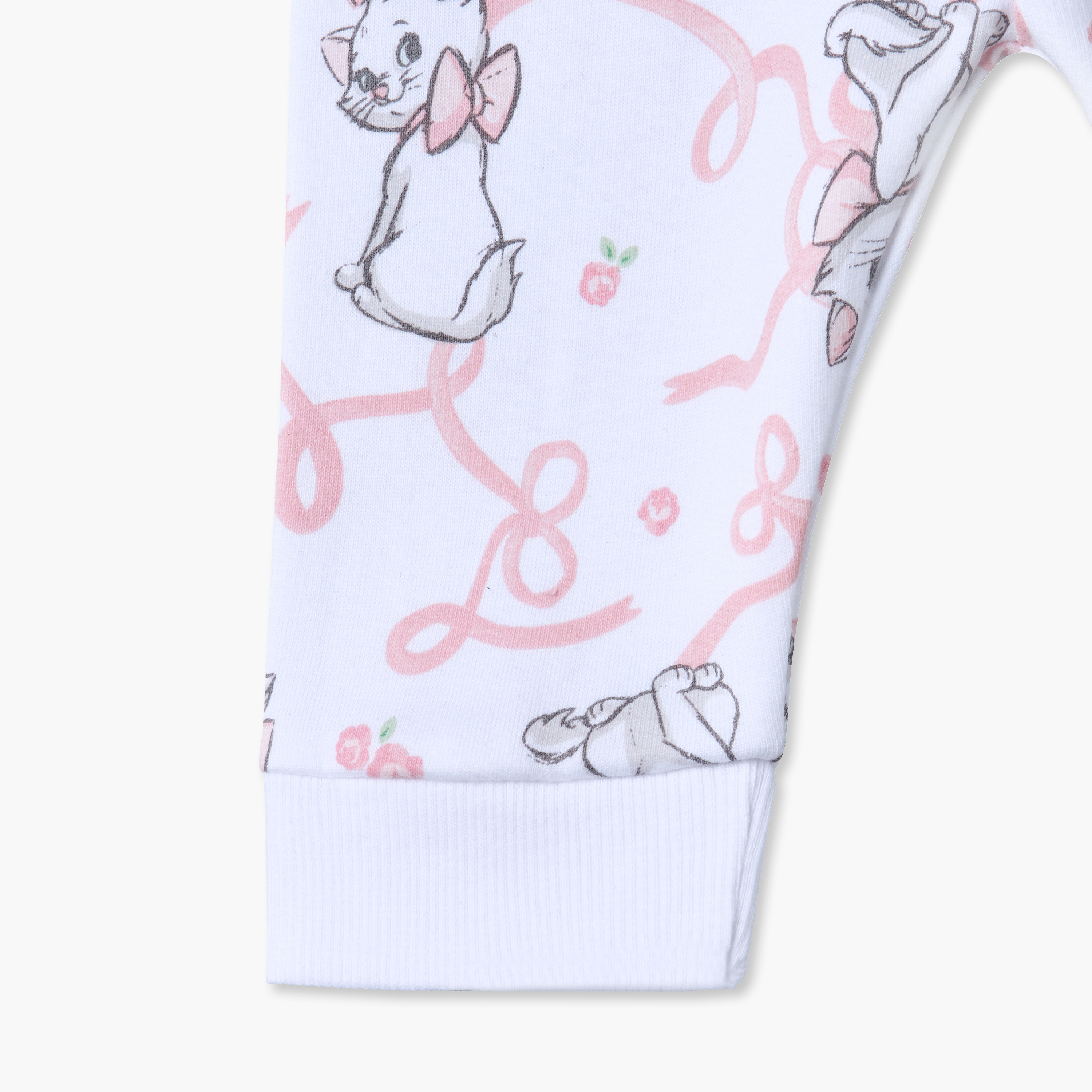 طقم بودي سوت وبنطلون ليقنز قطن بياقة ضيقة وأكمام طويلة بطبعات ماري من ديزني-baby-girls-clothing-winterwear-pyjamasets-image-9