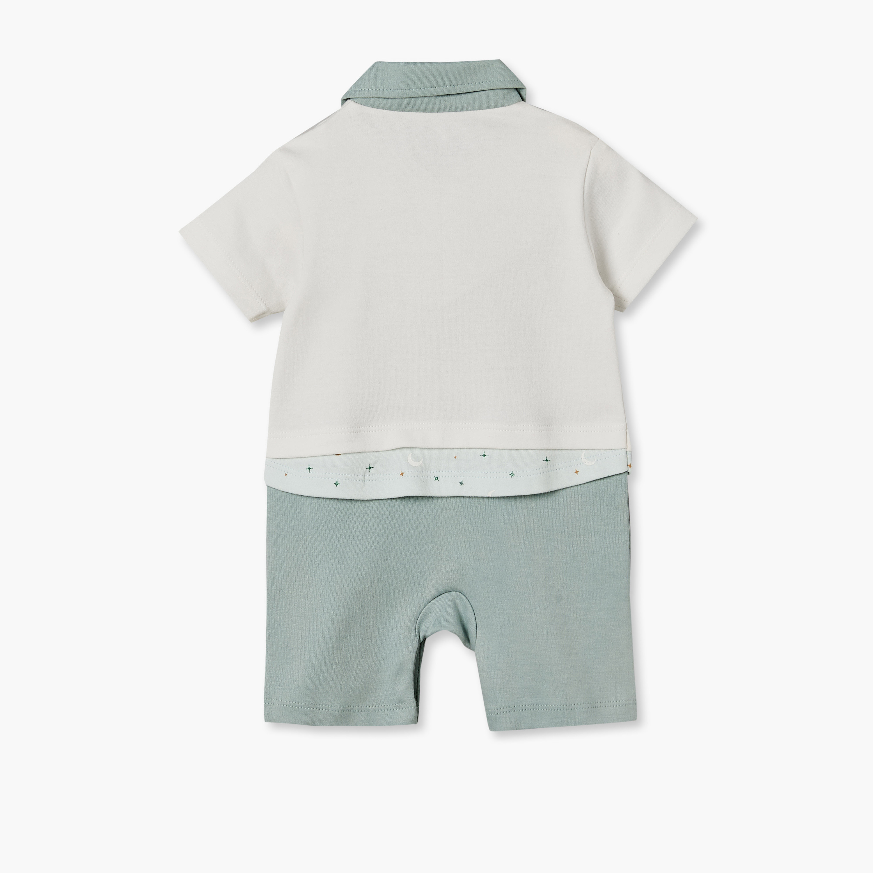 رومبر بياقة وأكمام قصيرة بطبعة صحراء من جونيورز-baby-girls-clothing-rompers-image-3