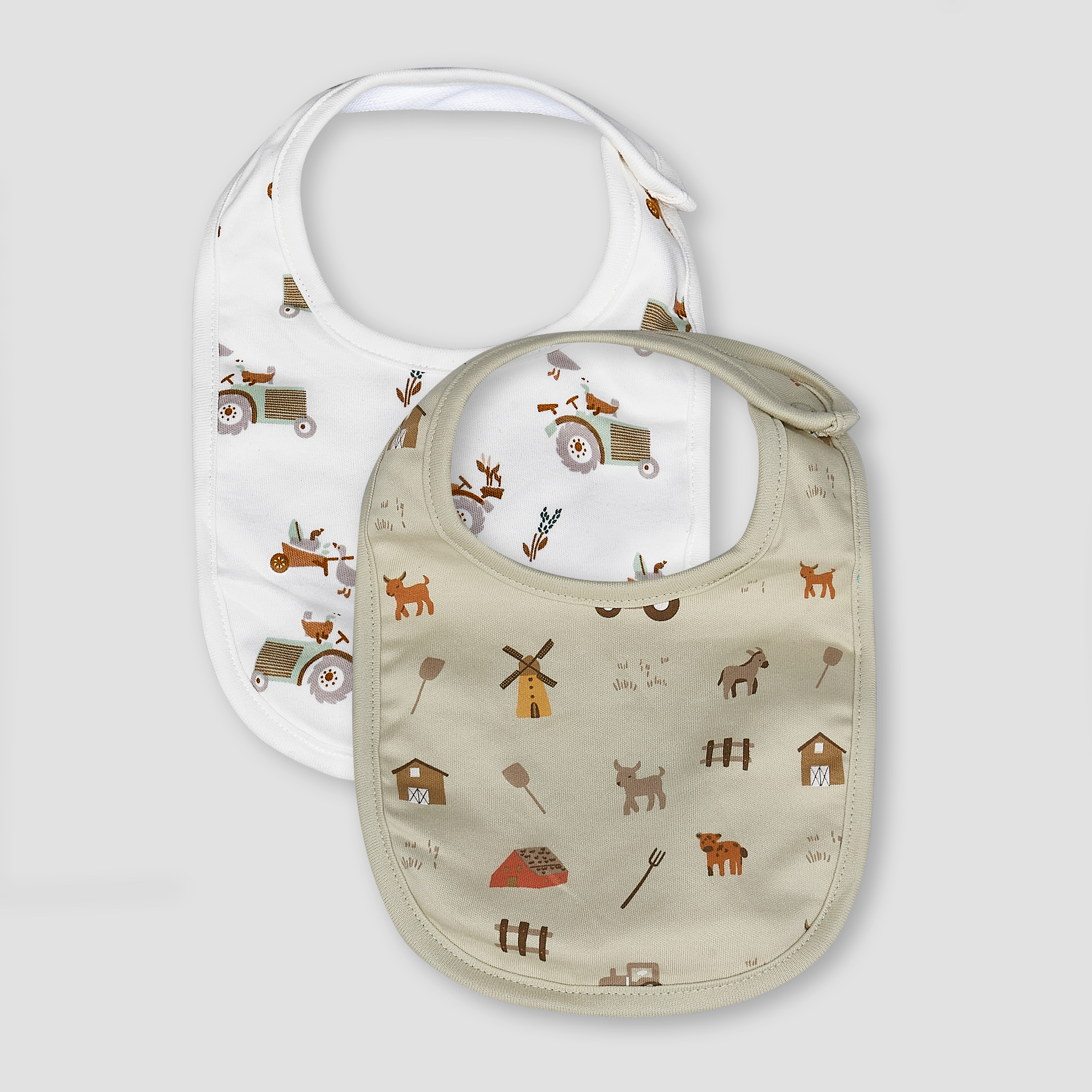 Juniors Printed Bib - Set of 2-baby-feeding-bibs-image-1