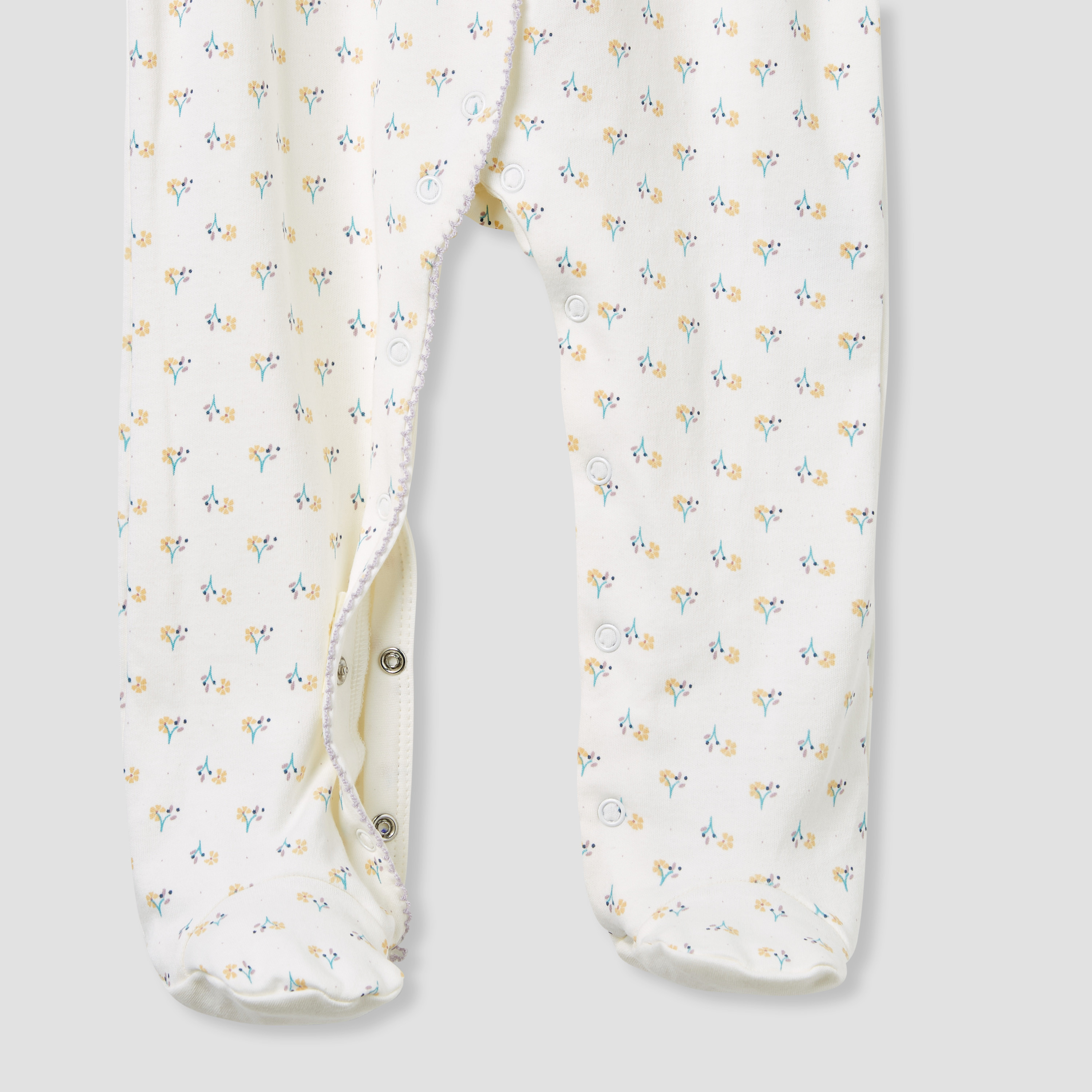 Juniors Floral Print Collared Sleepsuit with Long Sleeves-baby-girls-clothing-nightwear-sleepsuits-image-5