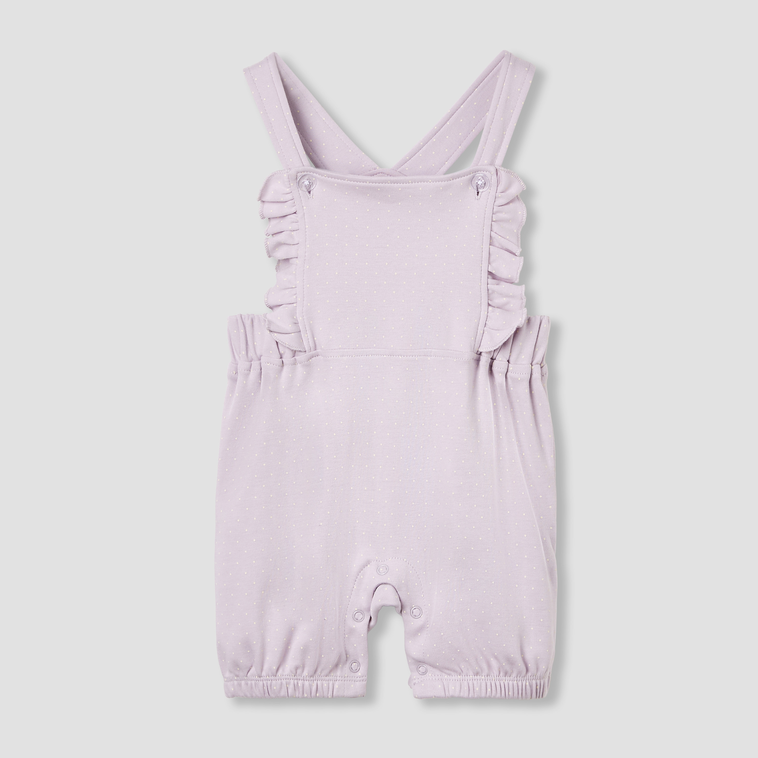 Juniors Ruffle Trim Dungaree and T-shirt Set-baby-girls-clothing-rompers-image-2