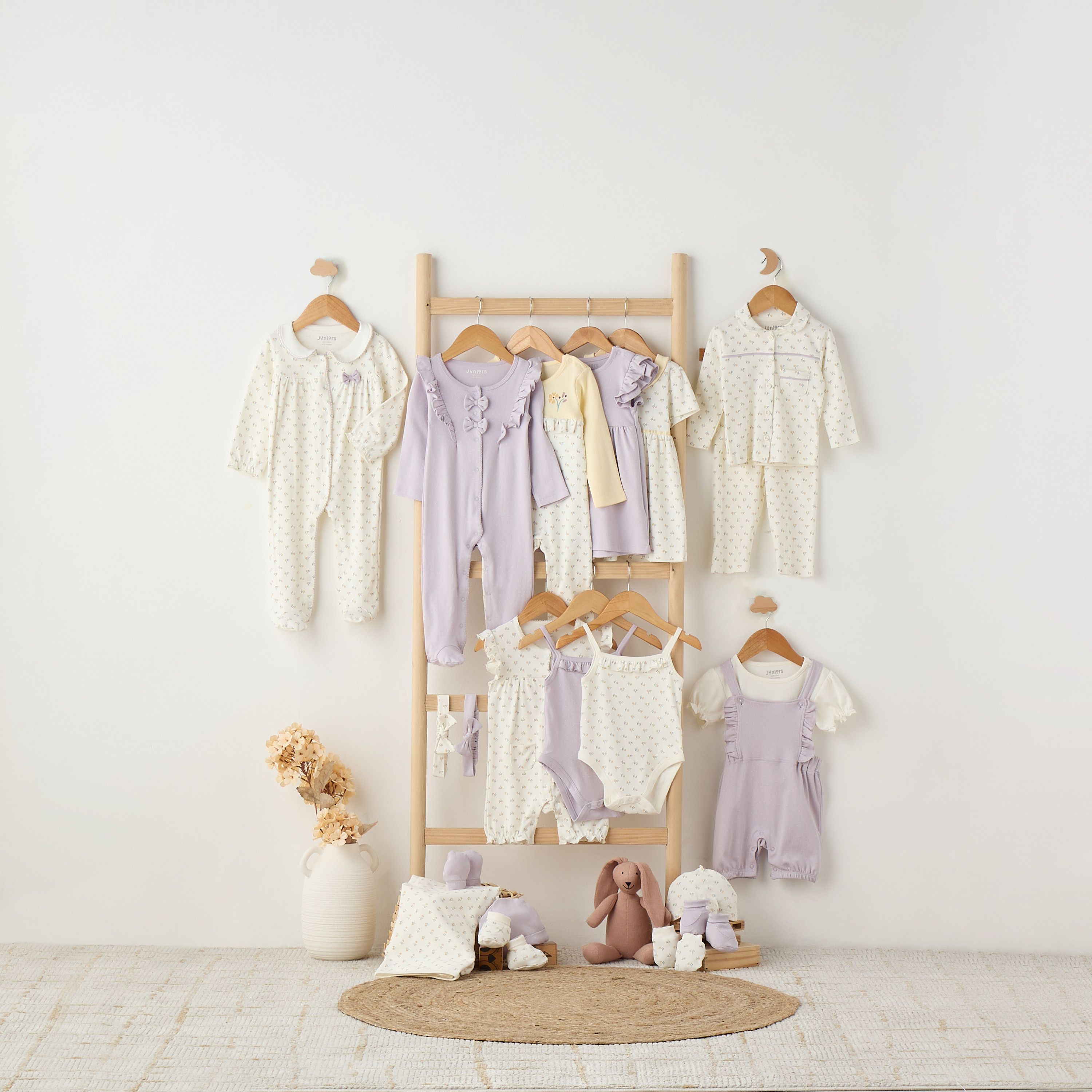 Juniors Ruffle Trim Dungaree and T-shirt Set-baby-girls-clothing-rompers-image-8