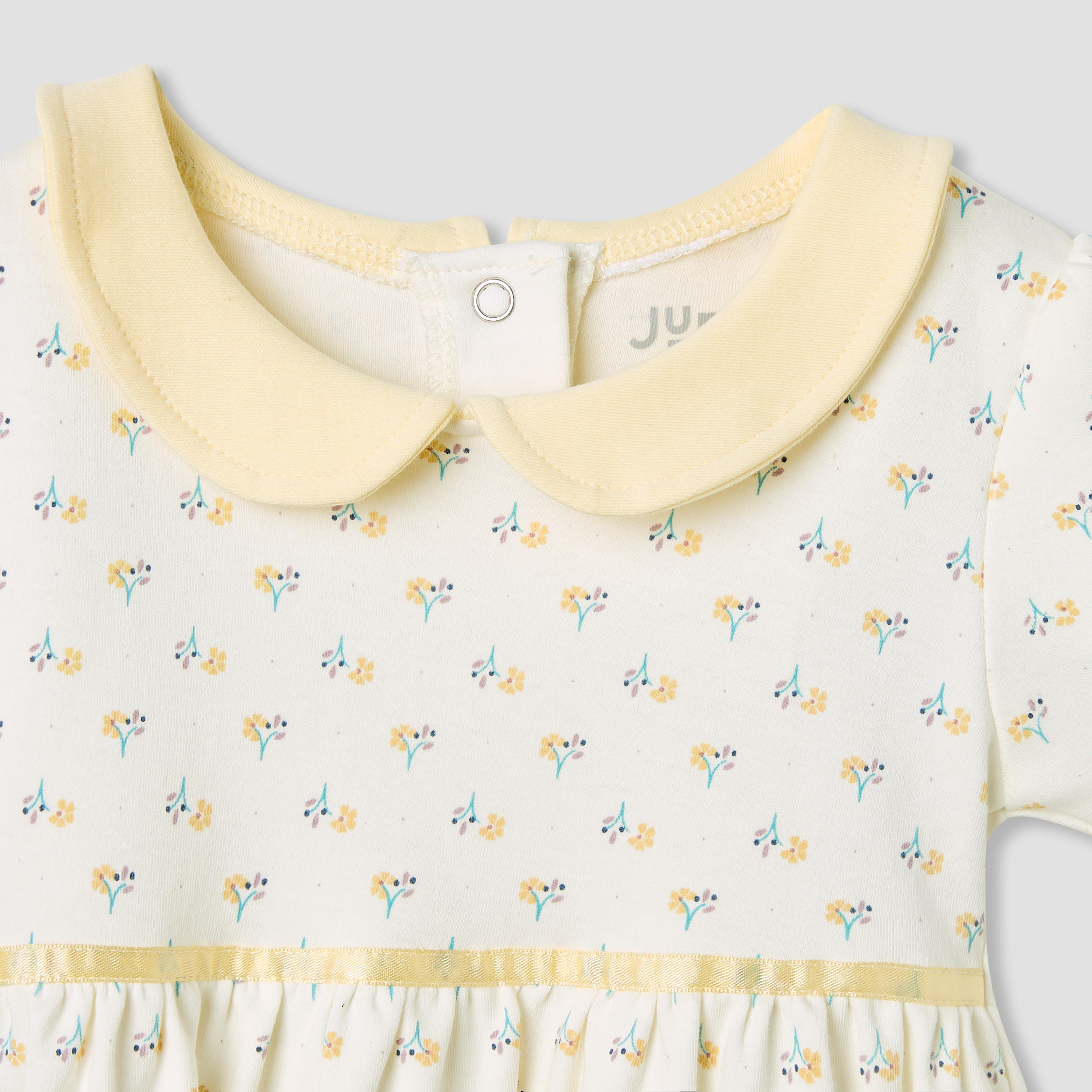 Juniors Floral Print Collared Dress with Short Sleeves-baby-girls-clothing-dressesandjumpsuits-image-4