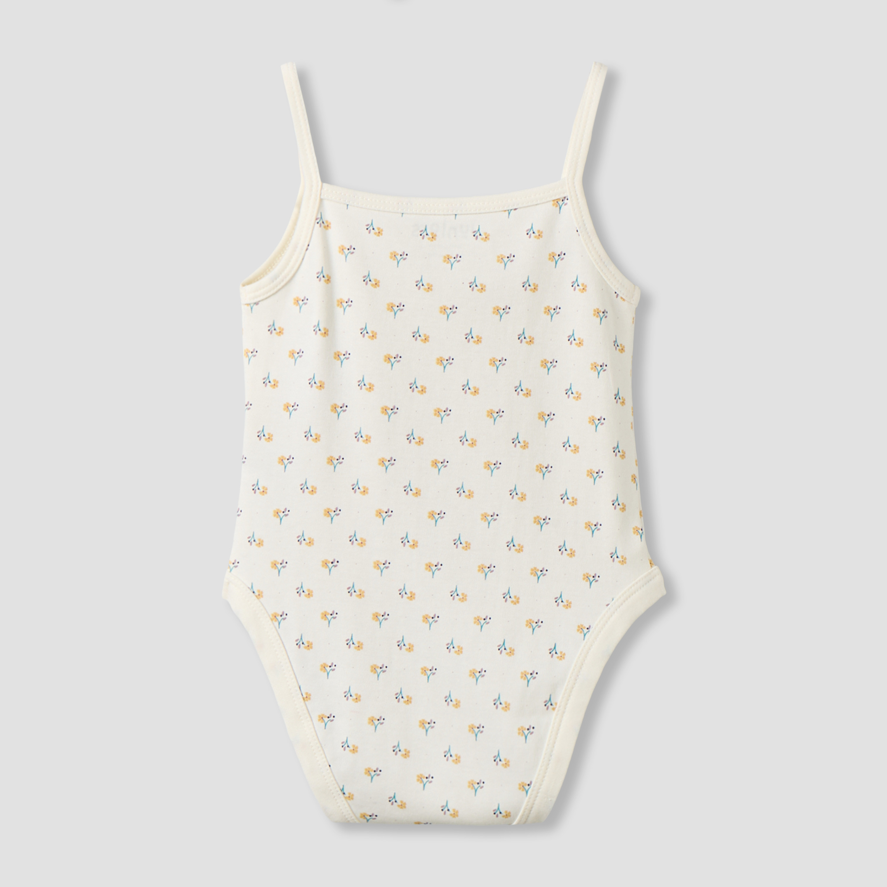 Juniors Printed Strappy Bodysuit with Button Closure - Set of 2-baby-girls-clothing-bodysuits-image-3