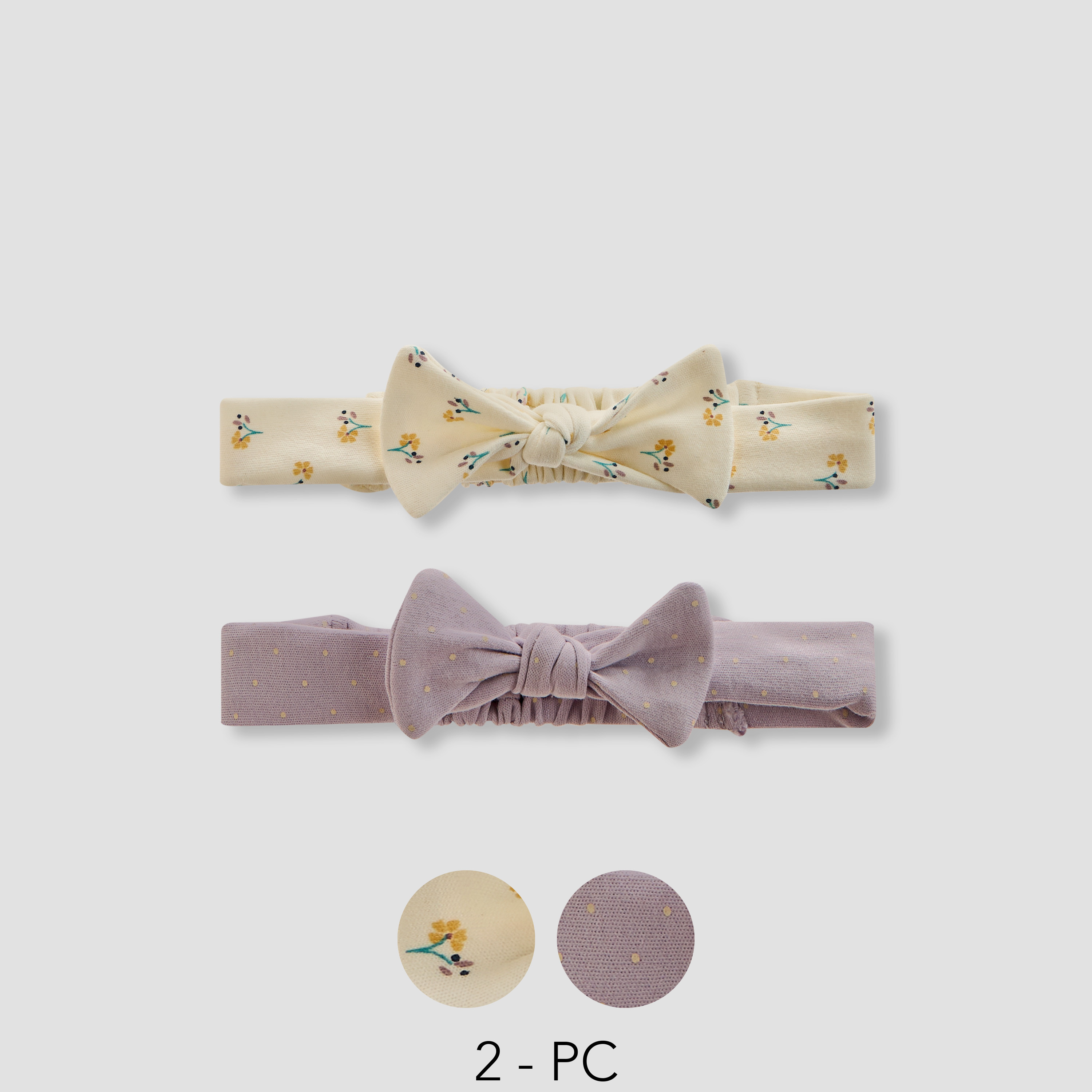 Juniors Bow Accent Hairband - Set of 2-baby-girls-accessories-hairaccessories-image-1