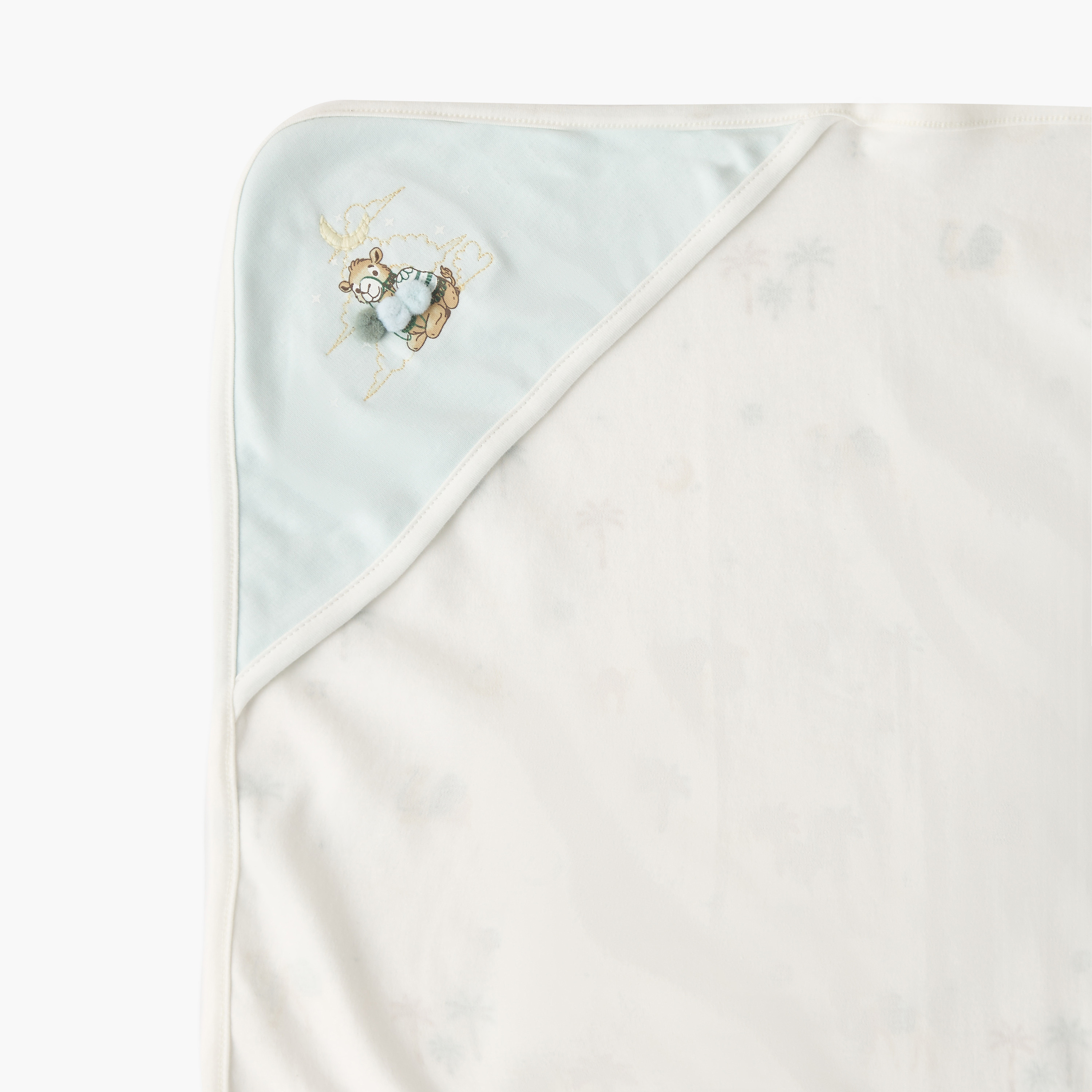 بطانية قطن لحديثي الولادة بغطاء رأس وطبعات صحراء من جونيورز-baby-nursery-blanketsandswaddles-receivingblankets-image-6