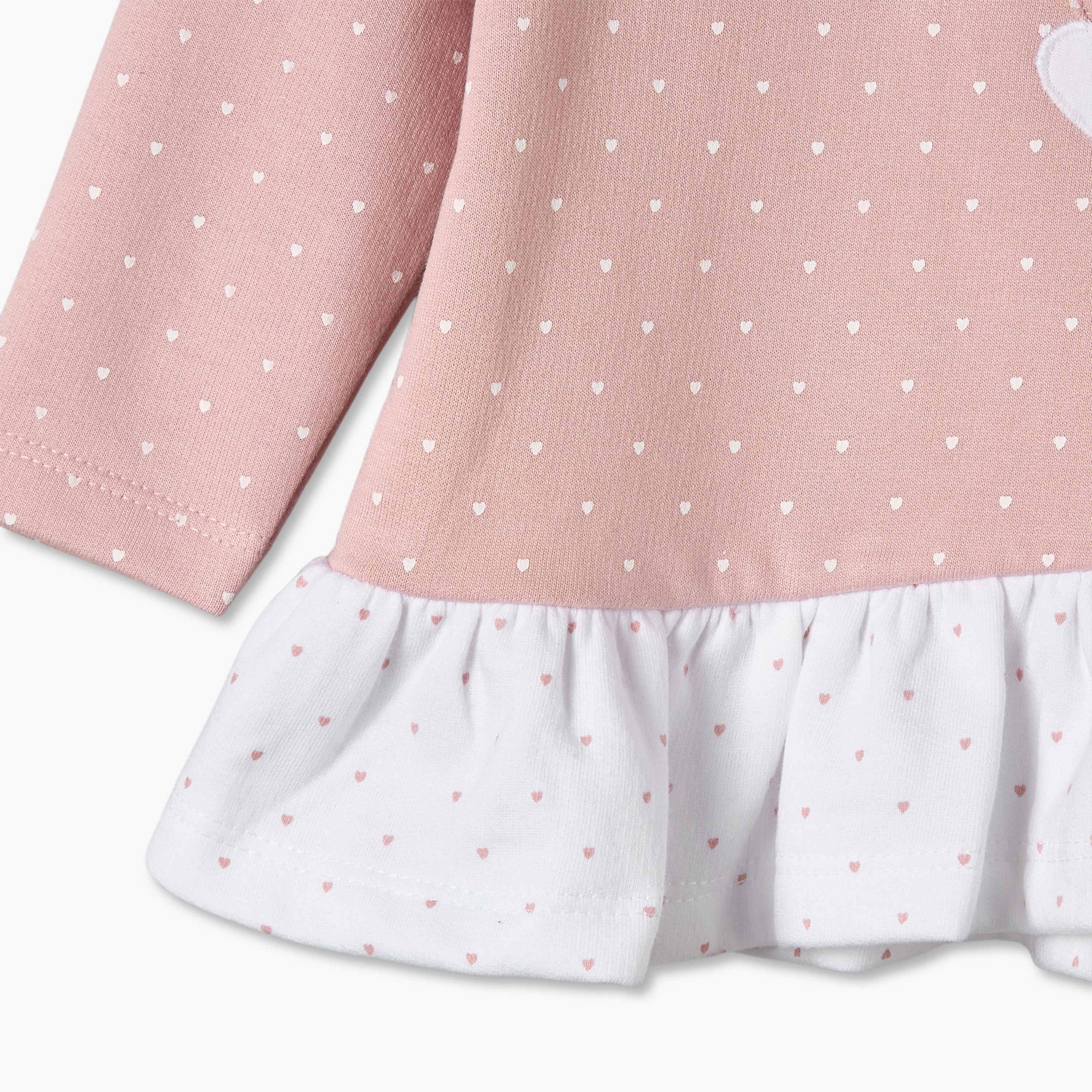 طقم بيجاما قطن بياقة ضيقة وأكمام طويلة وطبعات منقطة من جونيورز-baby-girls-clothing-winterwear-pyjamasets-image-7