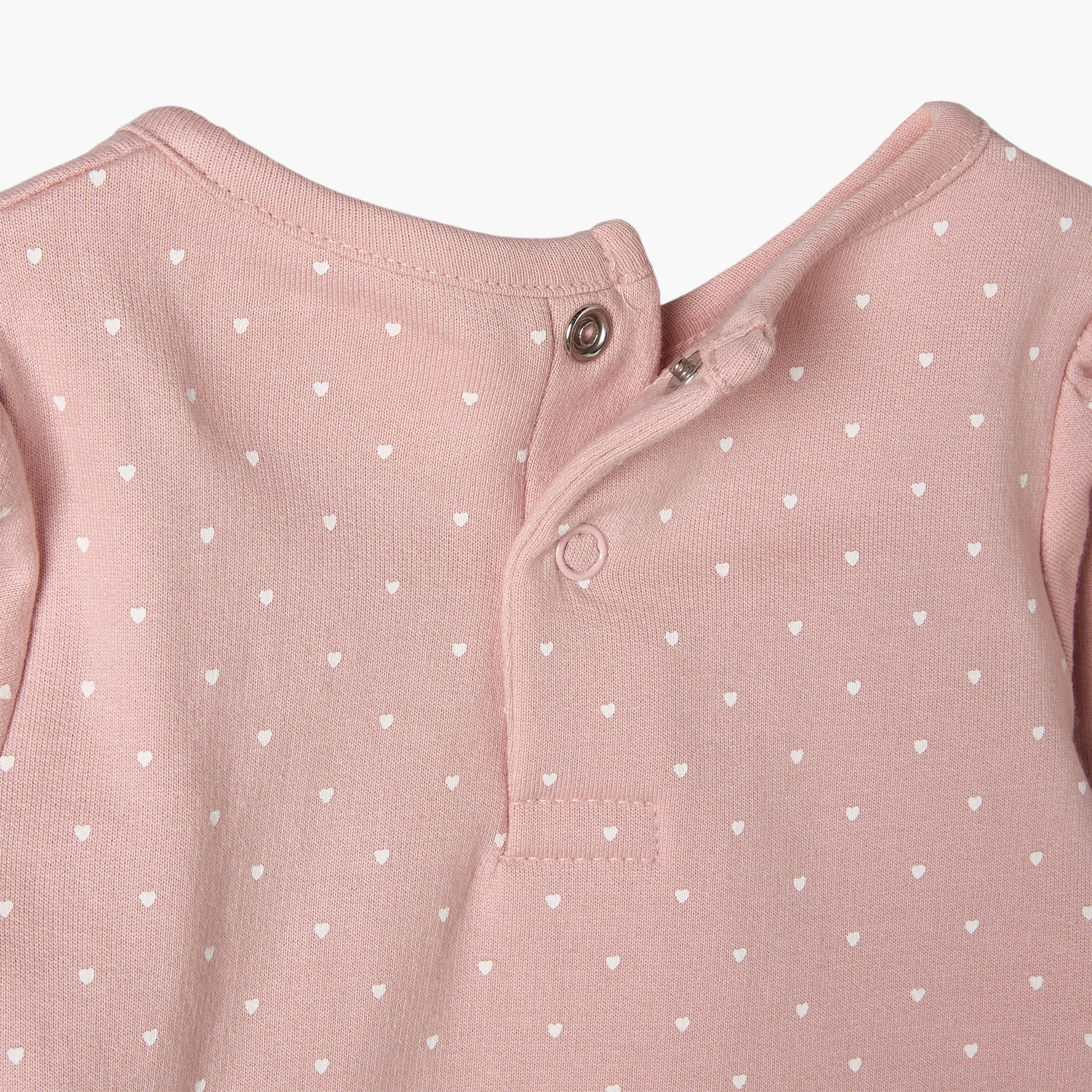 طقم بيجاما قطن بياقة ضيقة وأكمام طويلة وطبعات منقطة من جونيورز-baby-girls-clothing-winterwear-pyjamasets-image-8