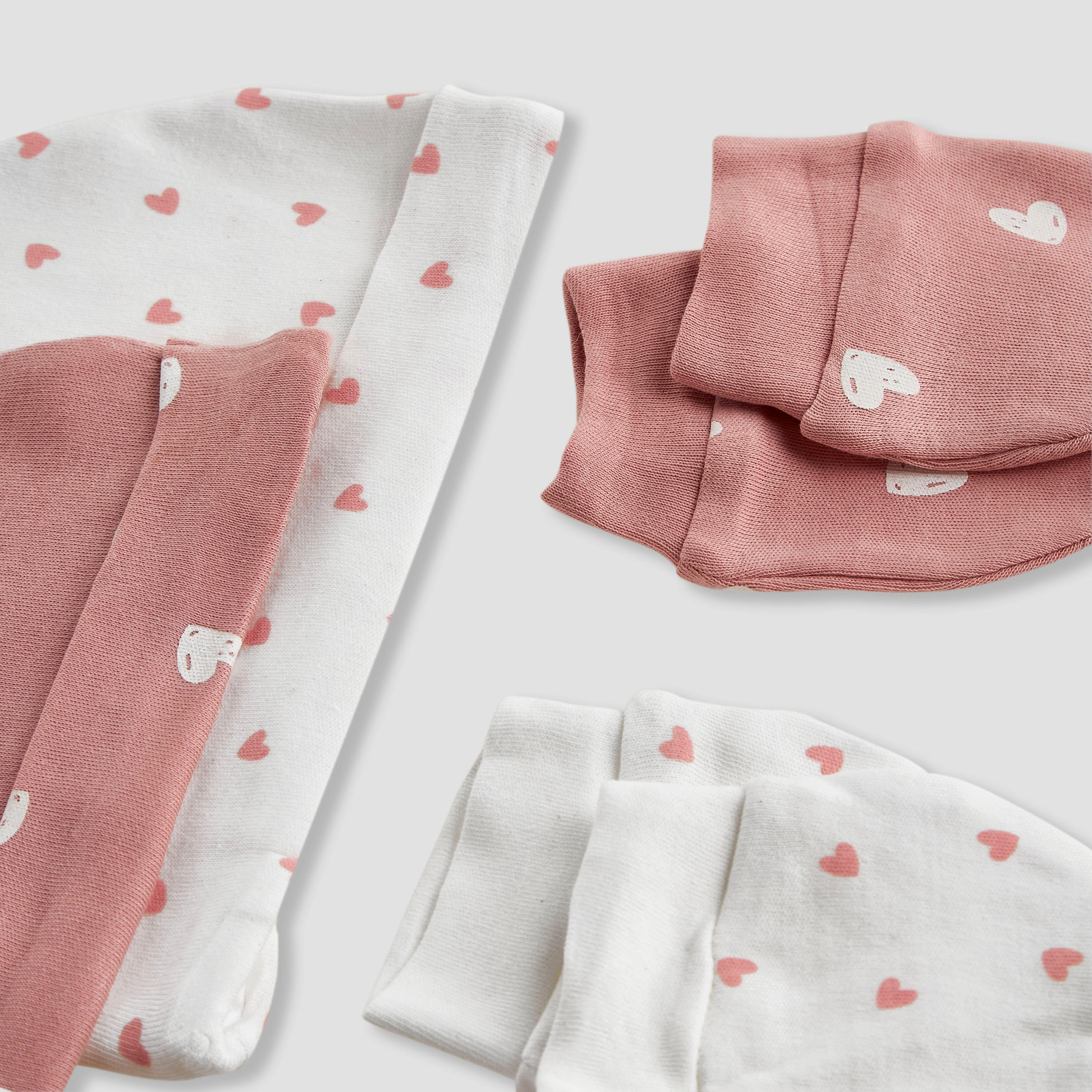 طقم قبعات وقفازات 4 قطع من جونيورز - من عمر 0 إلى 36 شهرًا-baby-girls-clothing-winterwear-winteraccessories-image-9