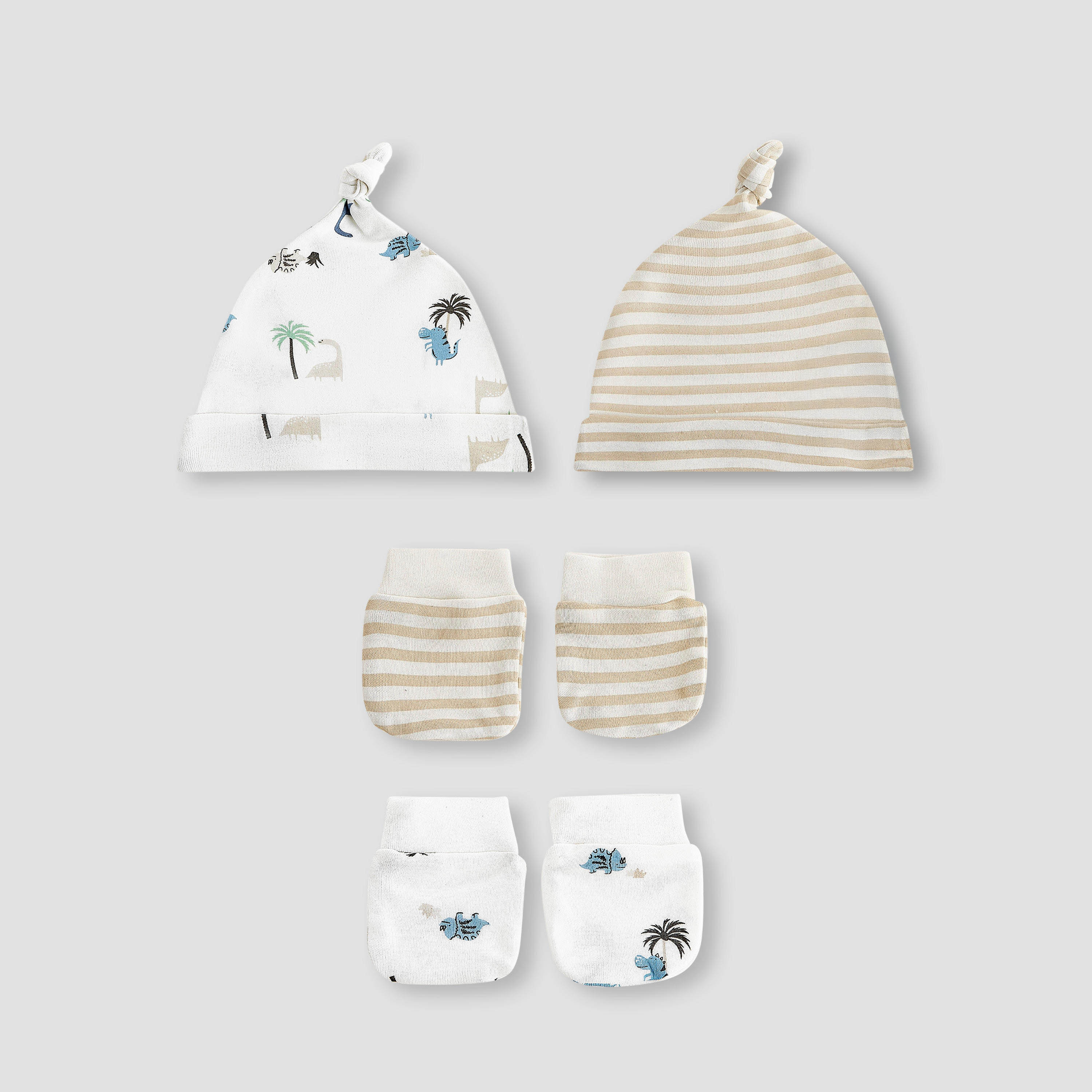 Pack of 6 Juniors Cap and Mittens-baby-boys-accessories-caps-image-1