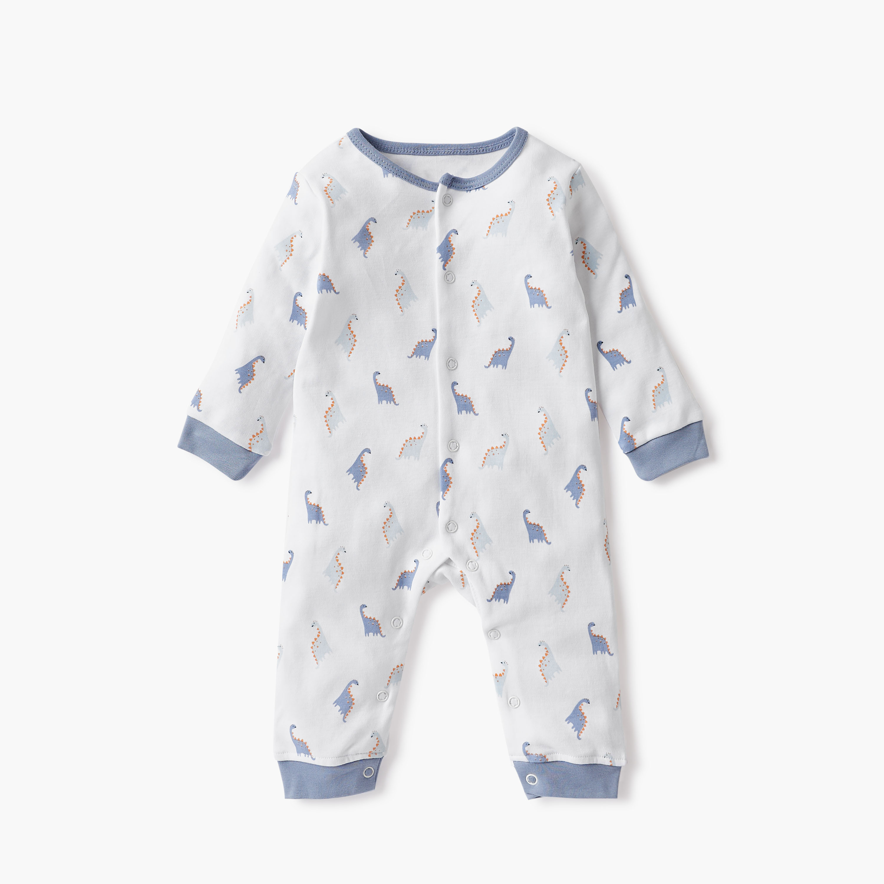 Juniors Dinosaur Print Sleepsuit with Bib and Receiving Blanket-baby-girls-clothing-setsandcoords-image-2