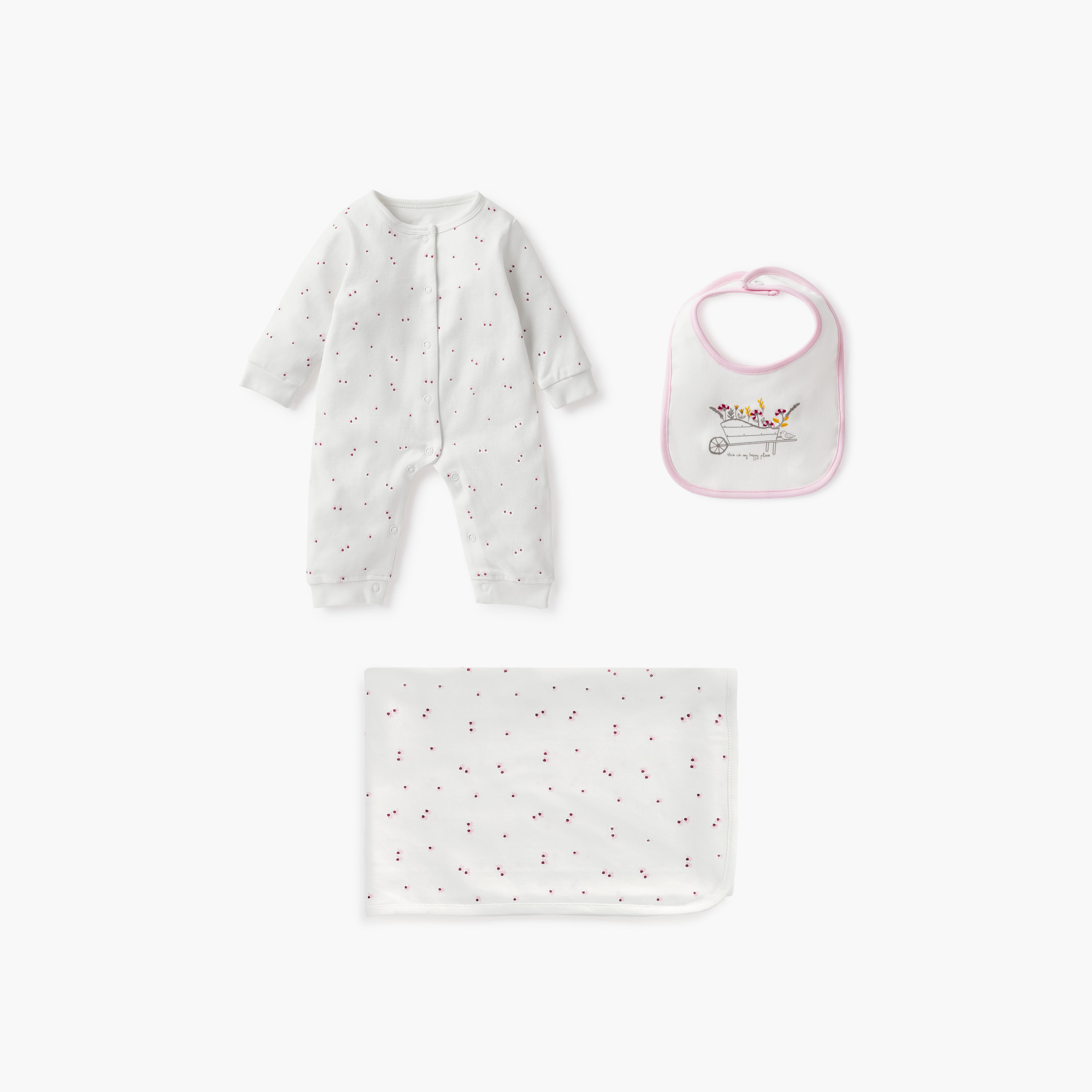 Juniors Printed Sleepsuit with Bib and Receiving Blanket-baby-boys-clothing-setsandcoords-image-1