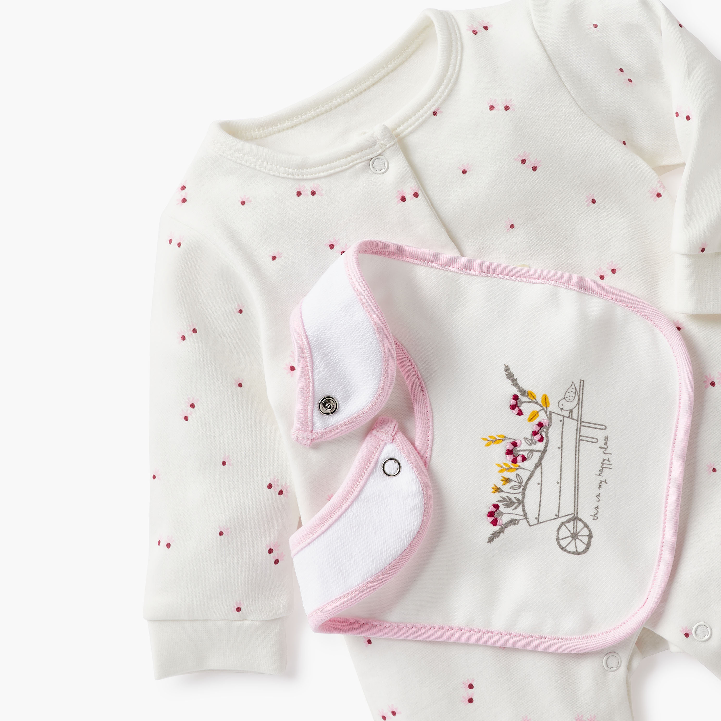 Juniors Printed Sleepsuit with Bib and Receiving Blanket-baby-boys-clothing-setsandcoords-image-5