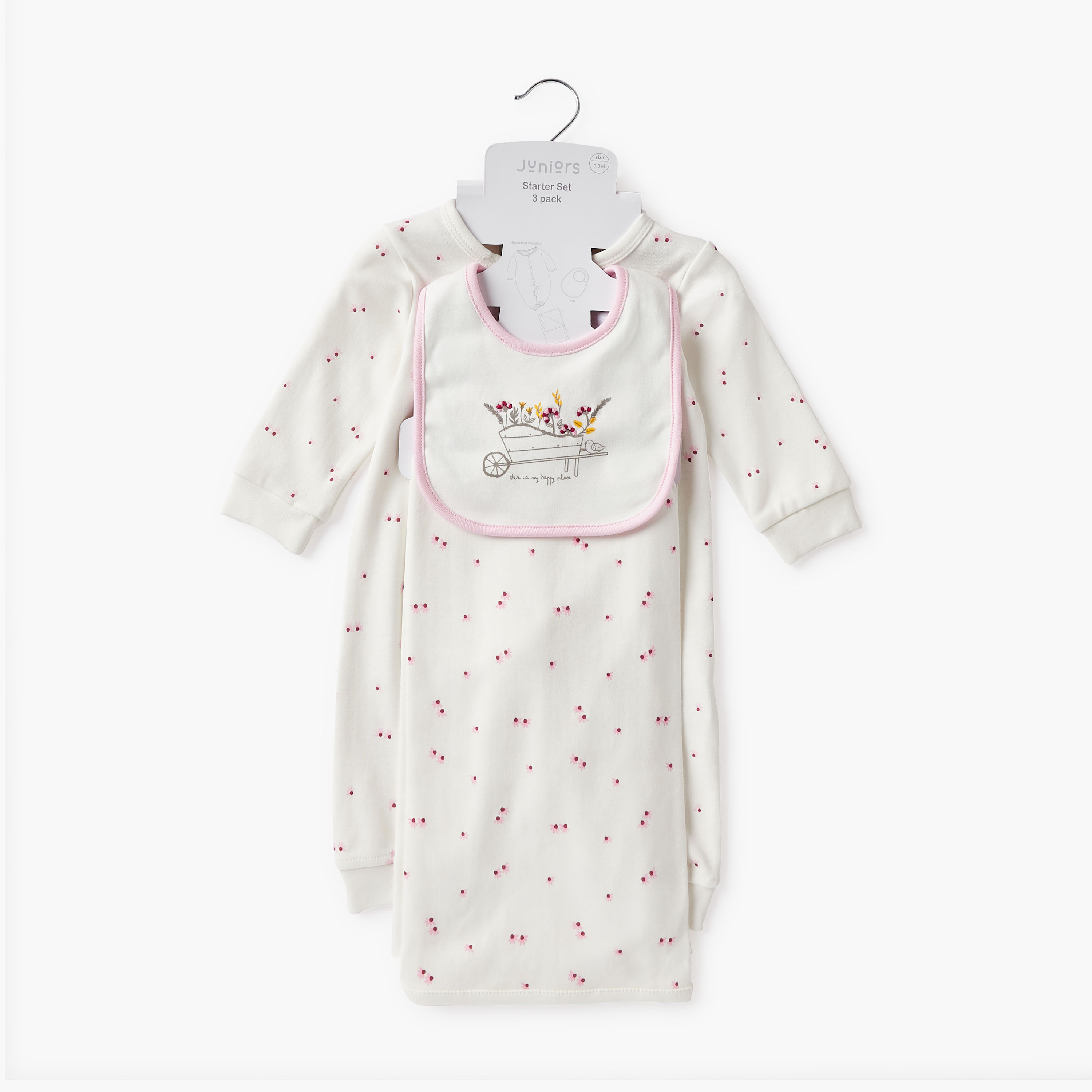 Juniors Printed Sleepsuit with Bib and Receiving Blanket-baby-boys-clothing-setsandcoords-image-7