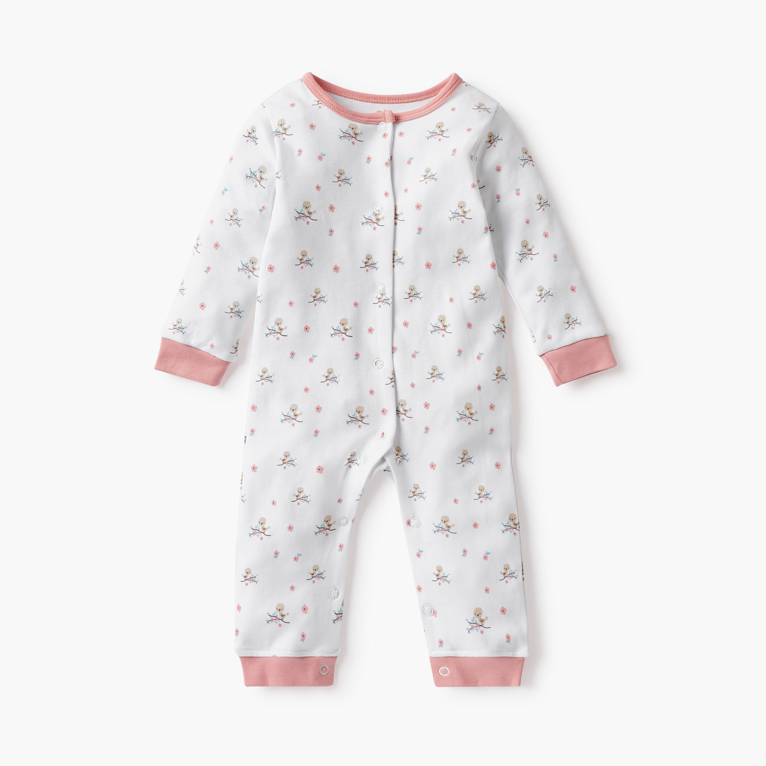 Juniors Printed Sleepsuit with Bib and Receiving Blanket-baby-girls-clothing-setsandcoords-image-2