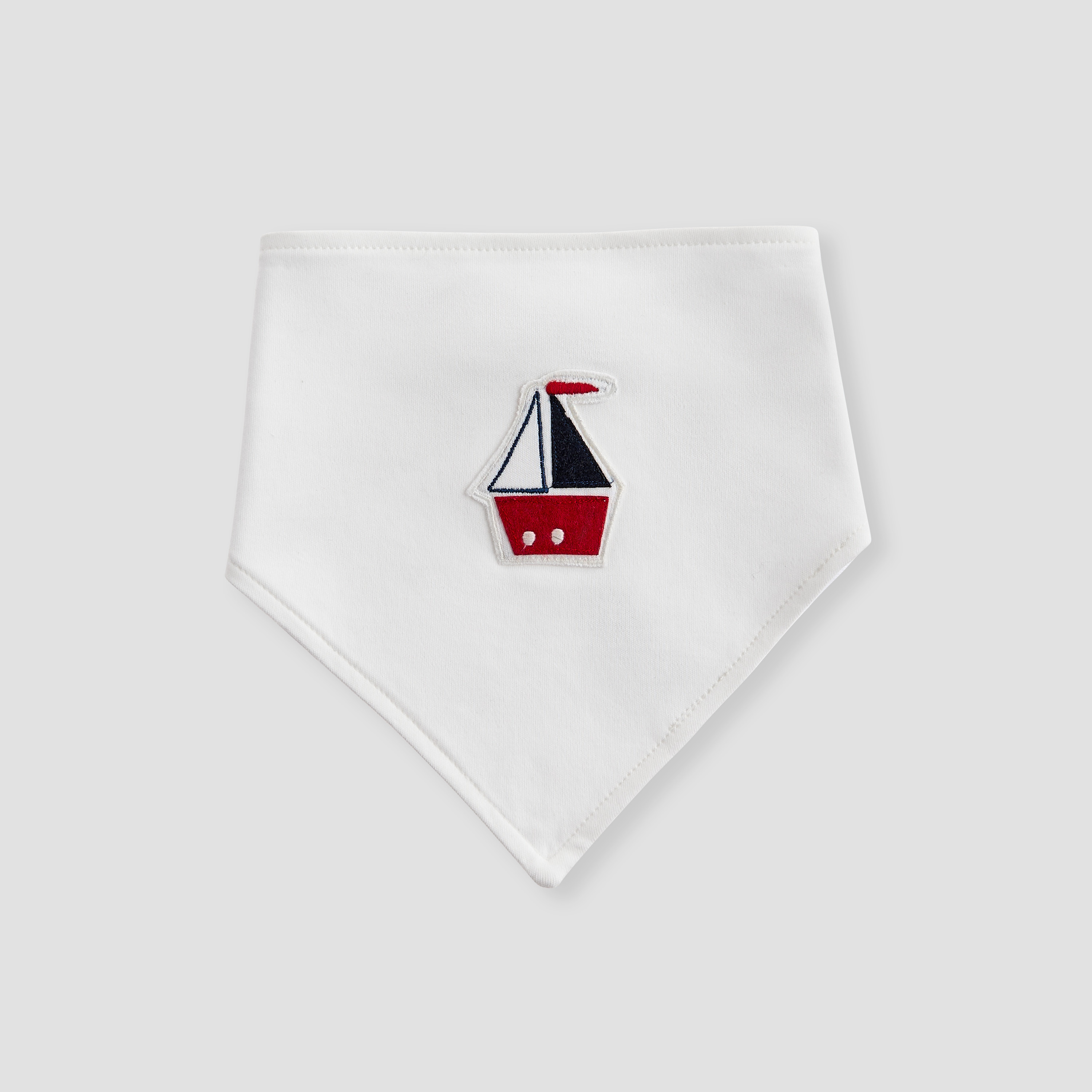 Juniors Sailboat Print Bib with Button Closure - Set of 5-baby-feeding-bibs-image-4