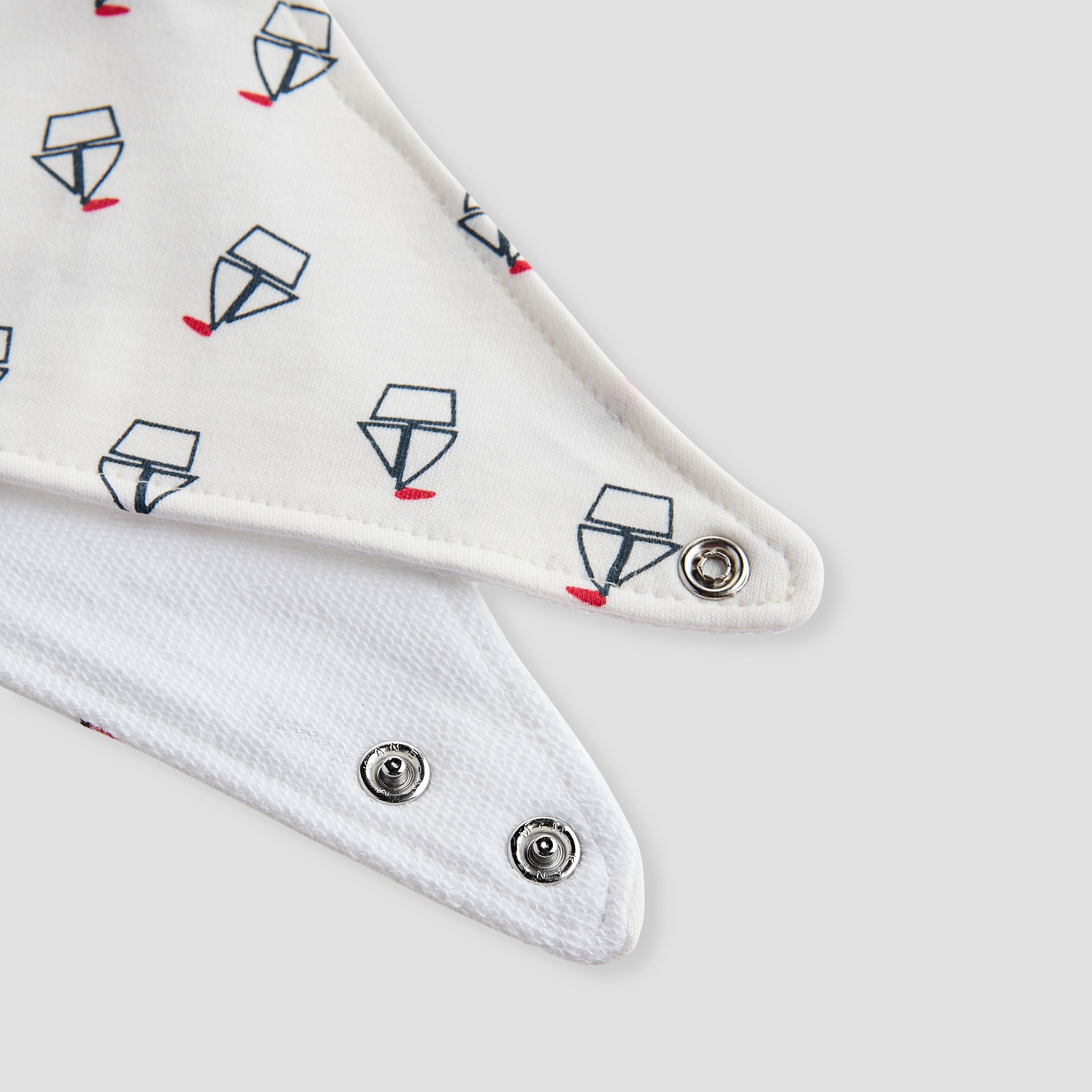 Juniors Sailboat Print Bib with Button Closure - Set of 5-baby-feeding-bibs-image-9