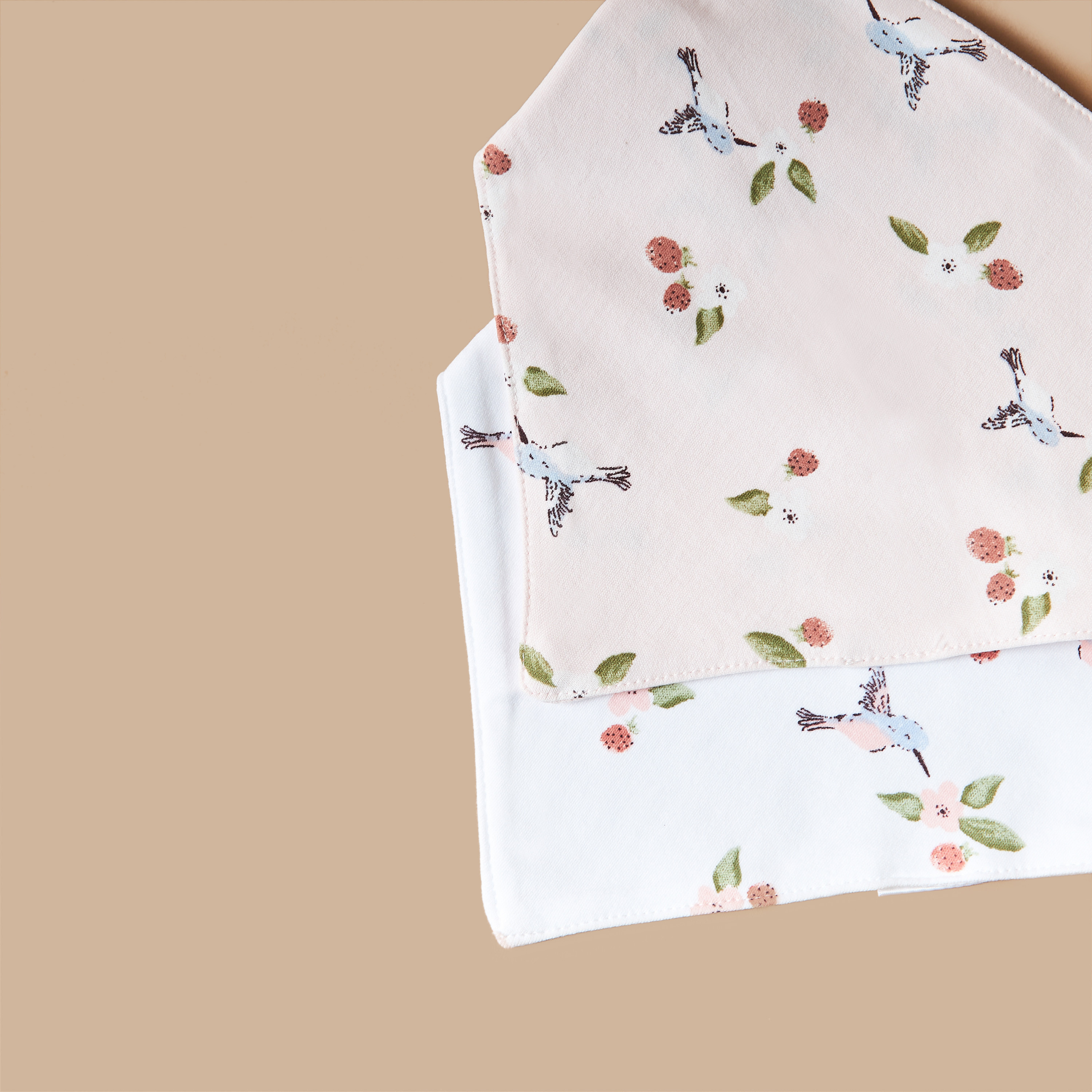 Juniors All-Over Strawberry Print Bib with Button Closure - Set of 2-baby-feeding-bibs-image-4