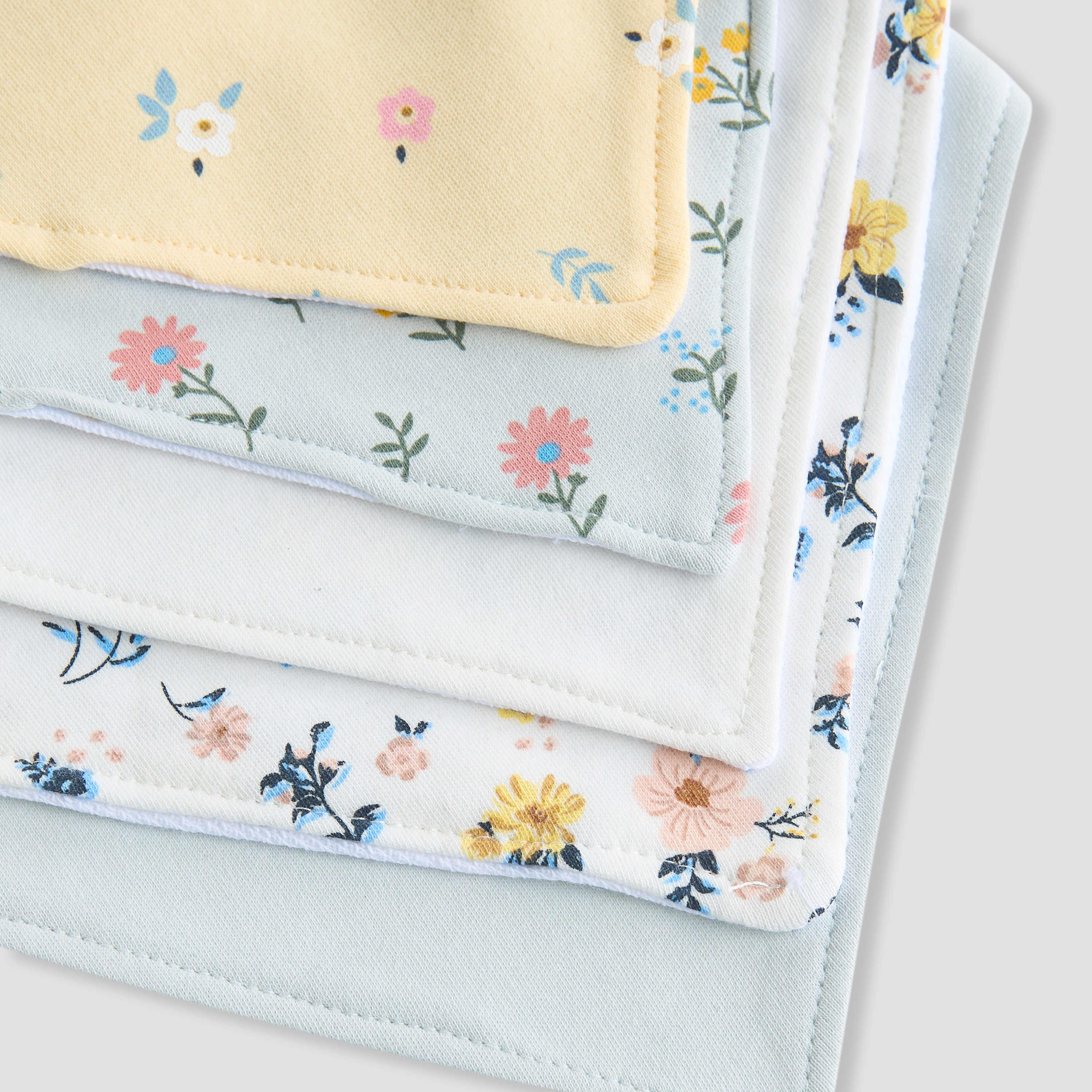 Juniors Assorted Cotton Bib with Button Closure - Set of 5-baby-feeding-bibs-image-9